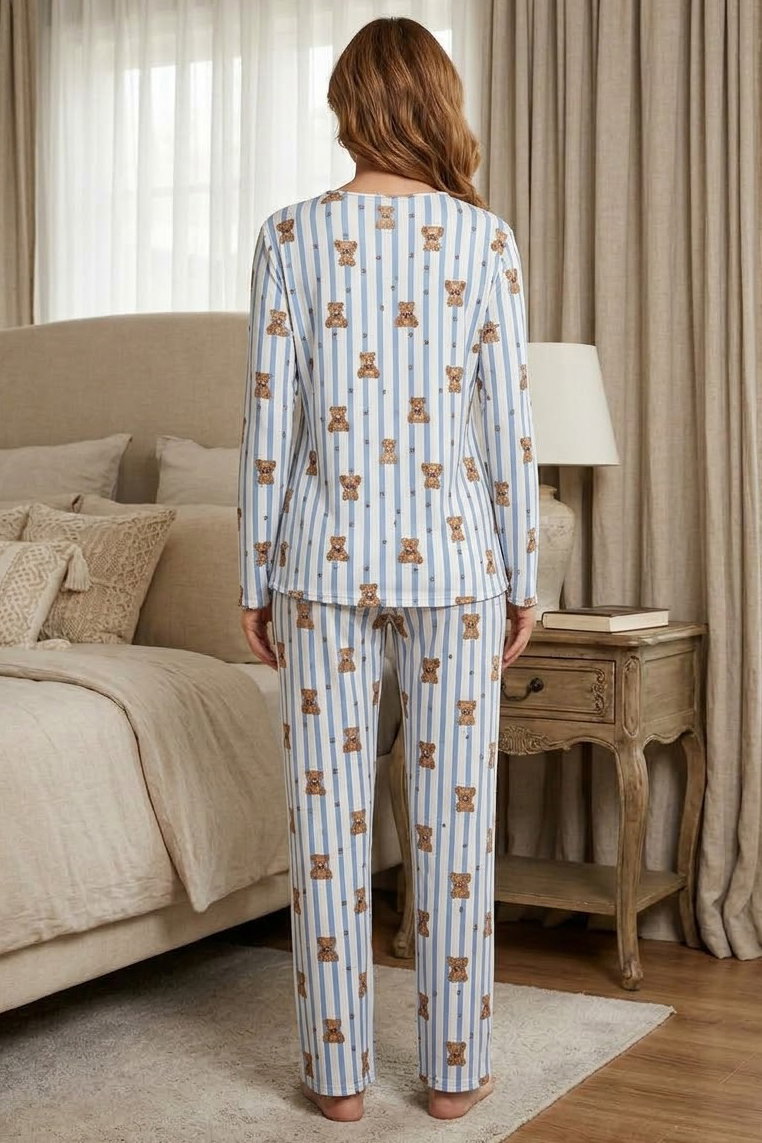 Cares Uzun Kollu Fiyoklu Pijama Takımı Bebe Mavi - 29091-BEBE-MAVI - 2