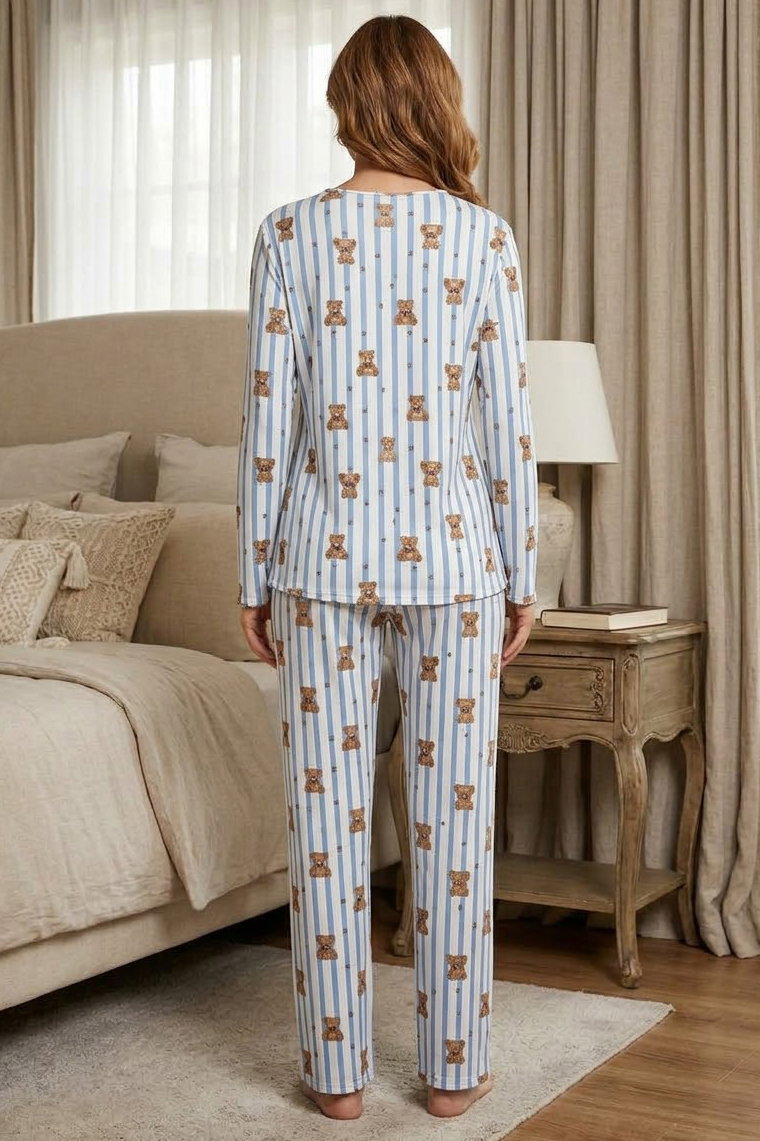 Cares Uzun Kollu Fiyoklu Pijama Takımı Bebe Mavi - 29093-BEBE-MAVI - 2