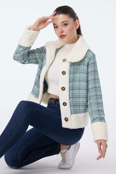 Ceket - 27743-YESIL 