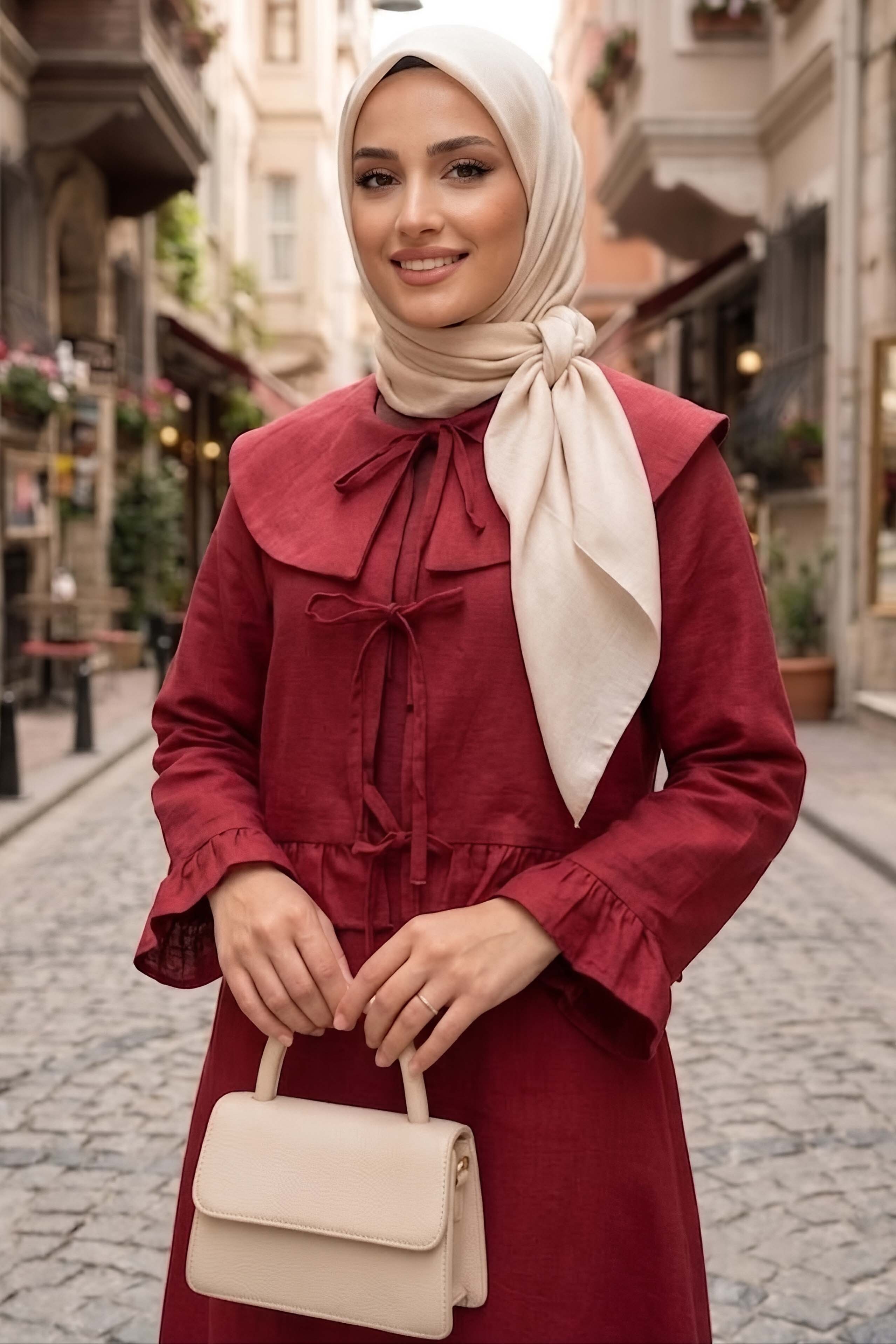 Ceket Etek İkili Takım Bordo - 28868-BORDO - 2