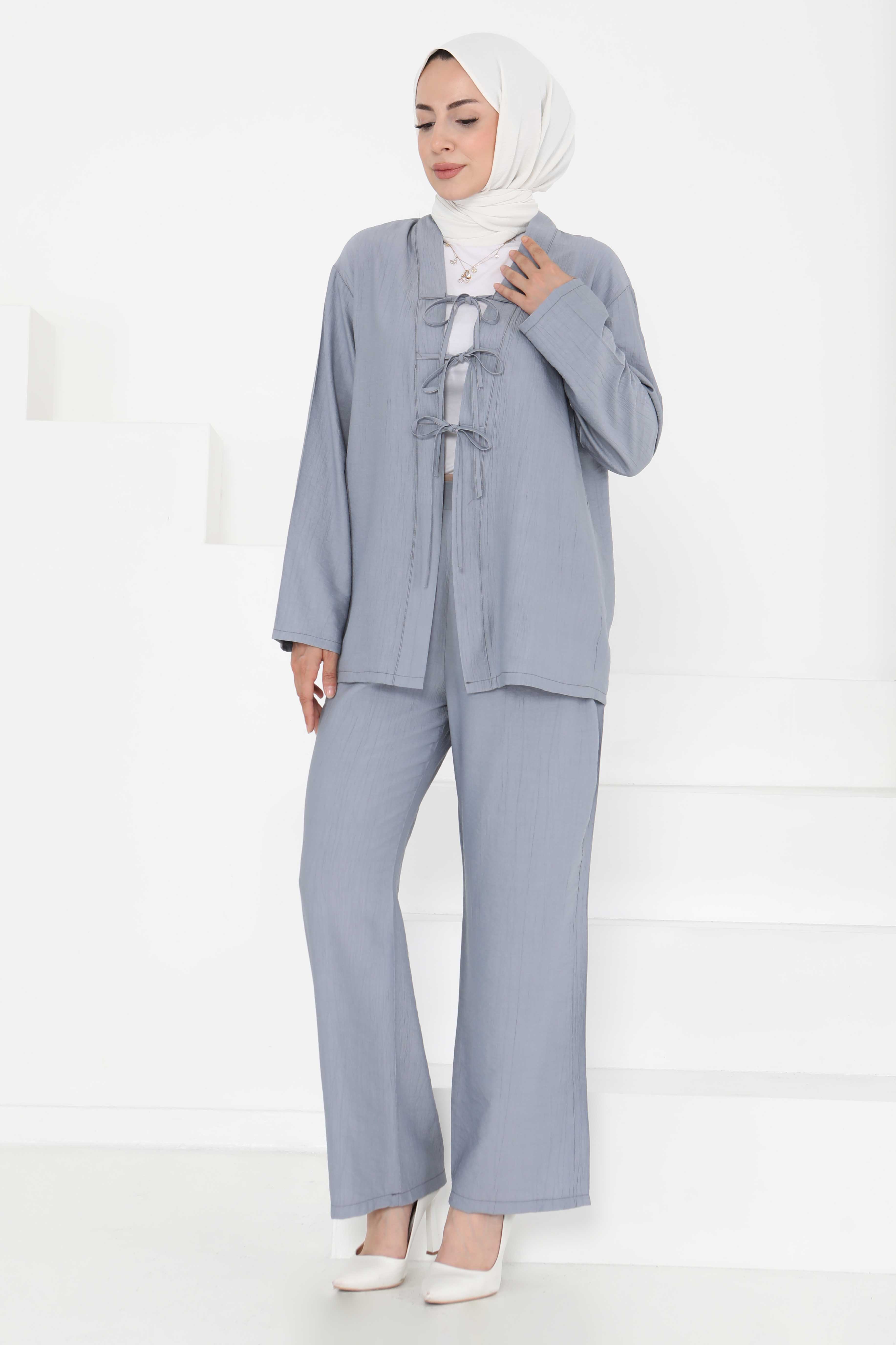 Ceket Pantolon Takım Gri - 27257 - 2