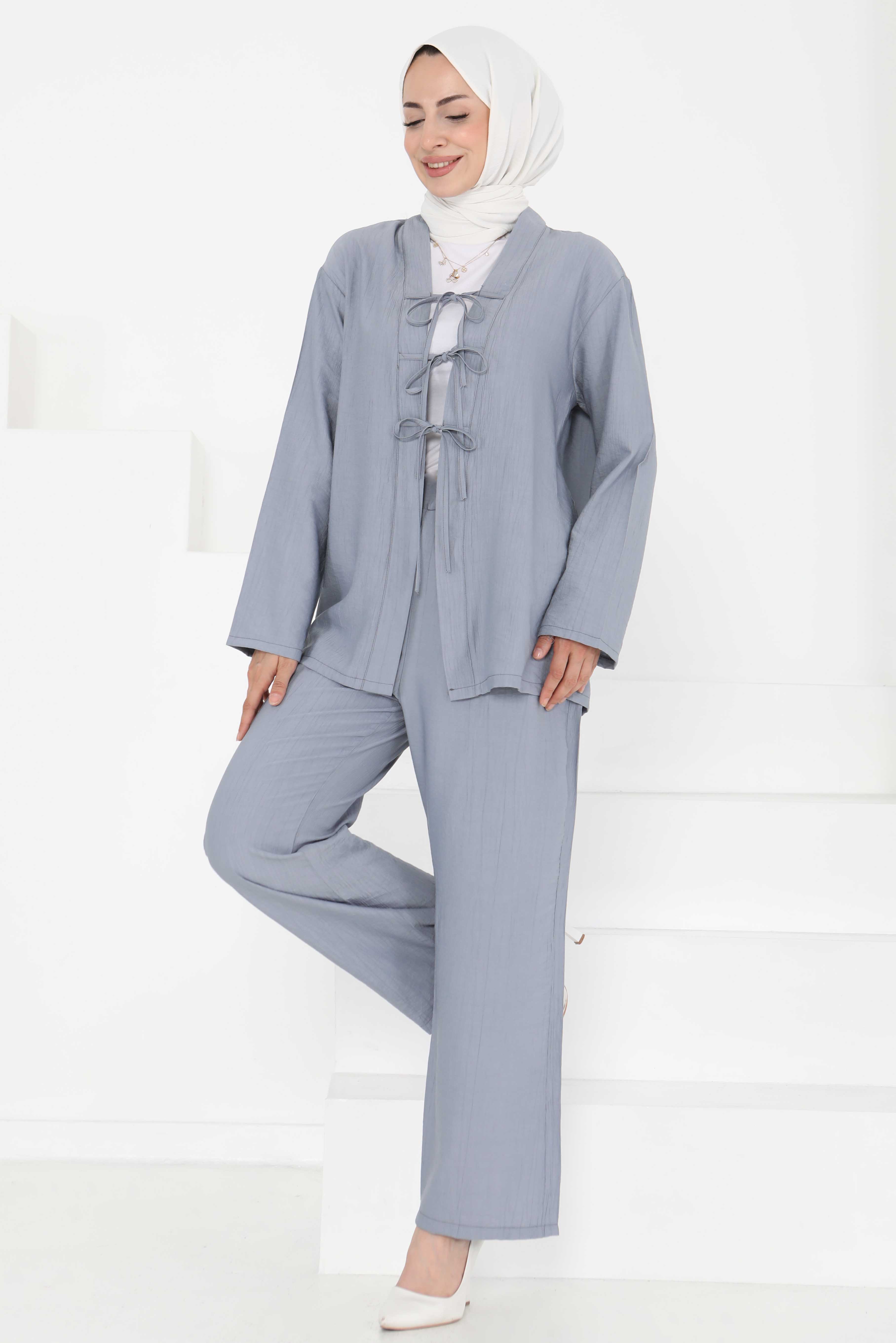 Ceket Pantolon Takım Gri - 27257 - 6