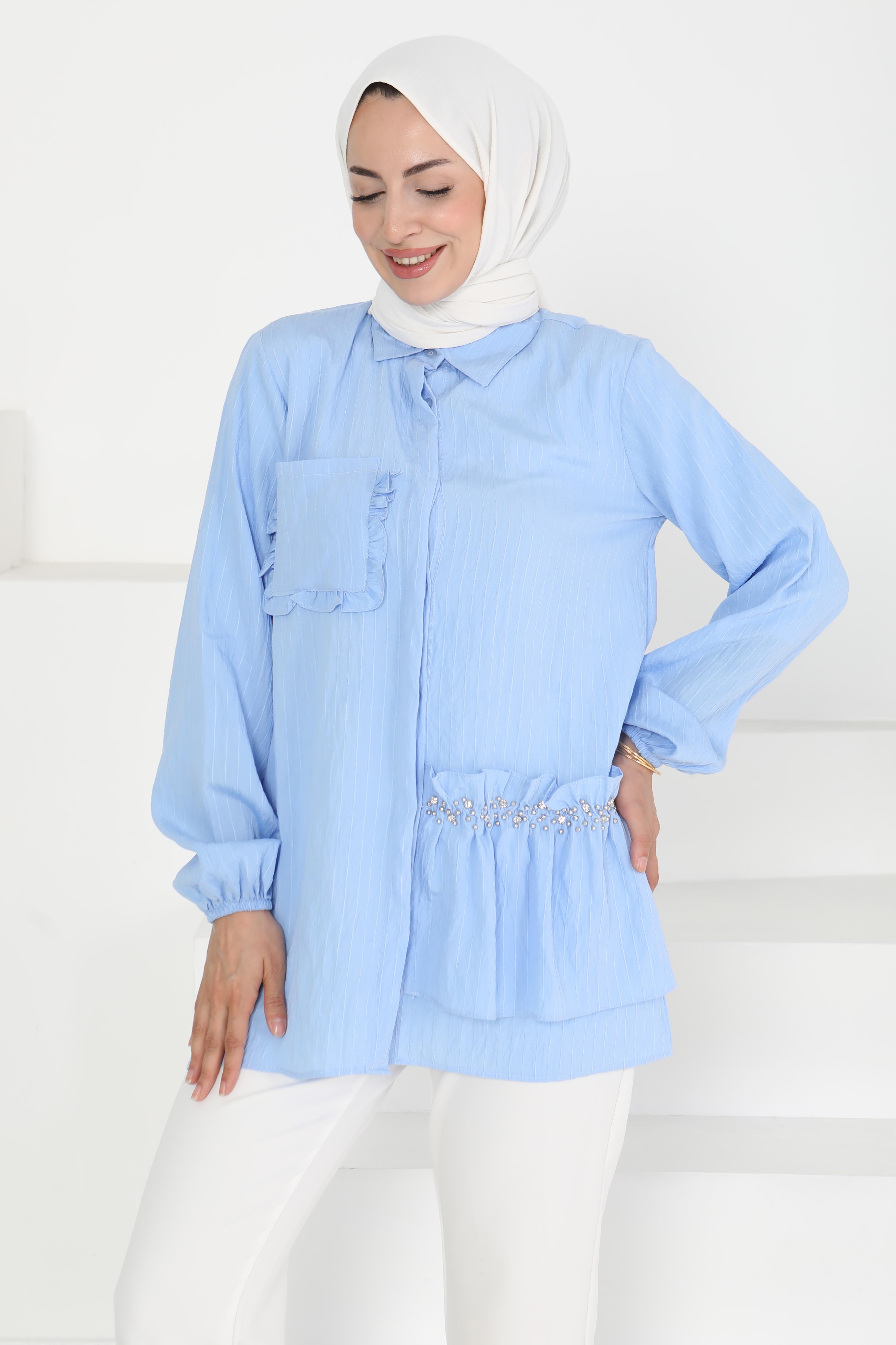 Cep Taş Detaylı Tunik - 27193 - 3