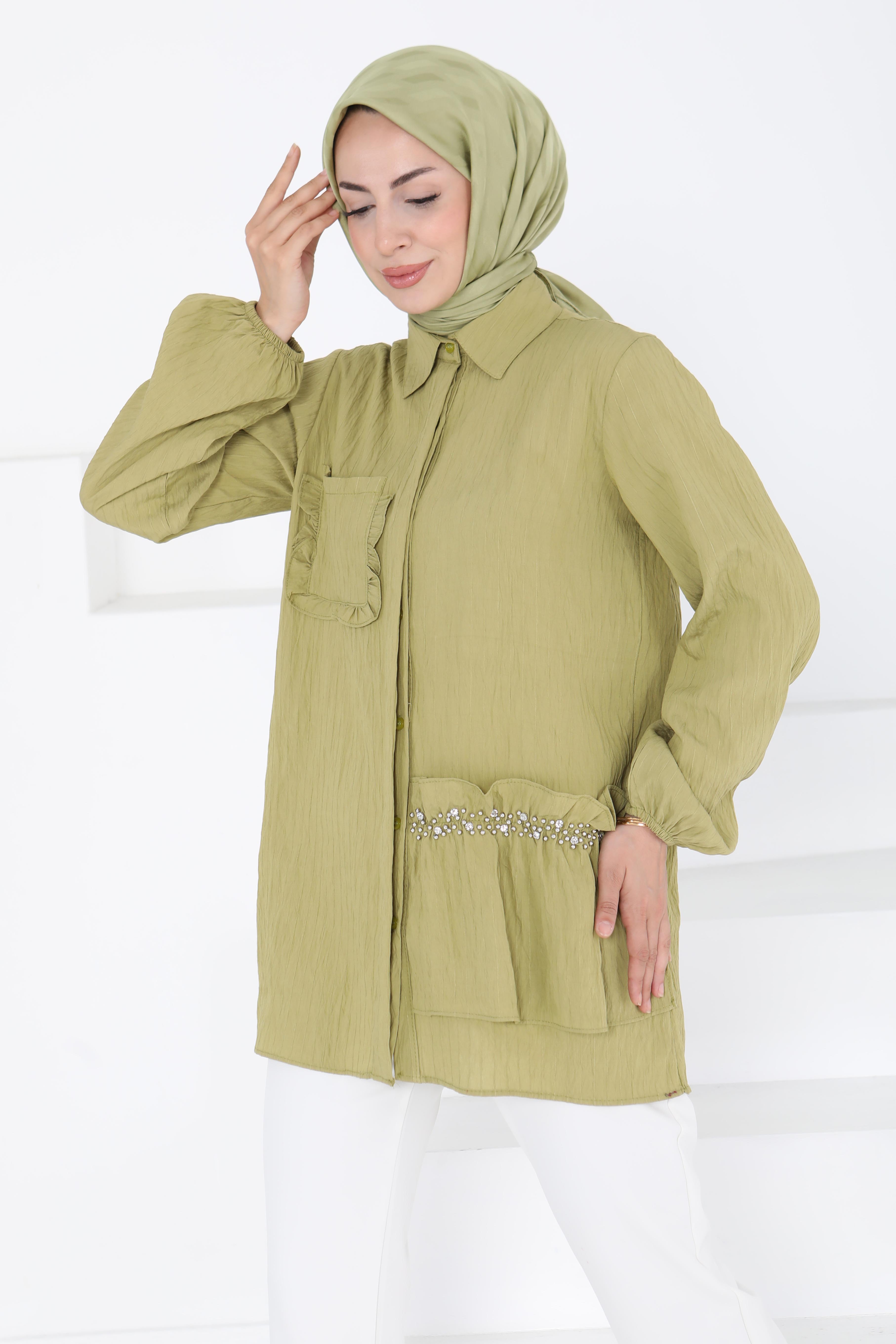 Cep Taş Detaylı Tunik - 27193 - 1