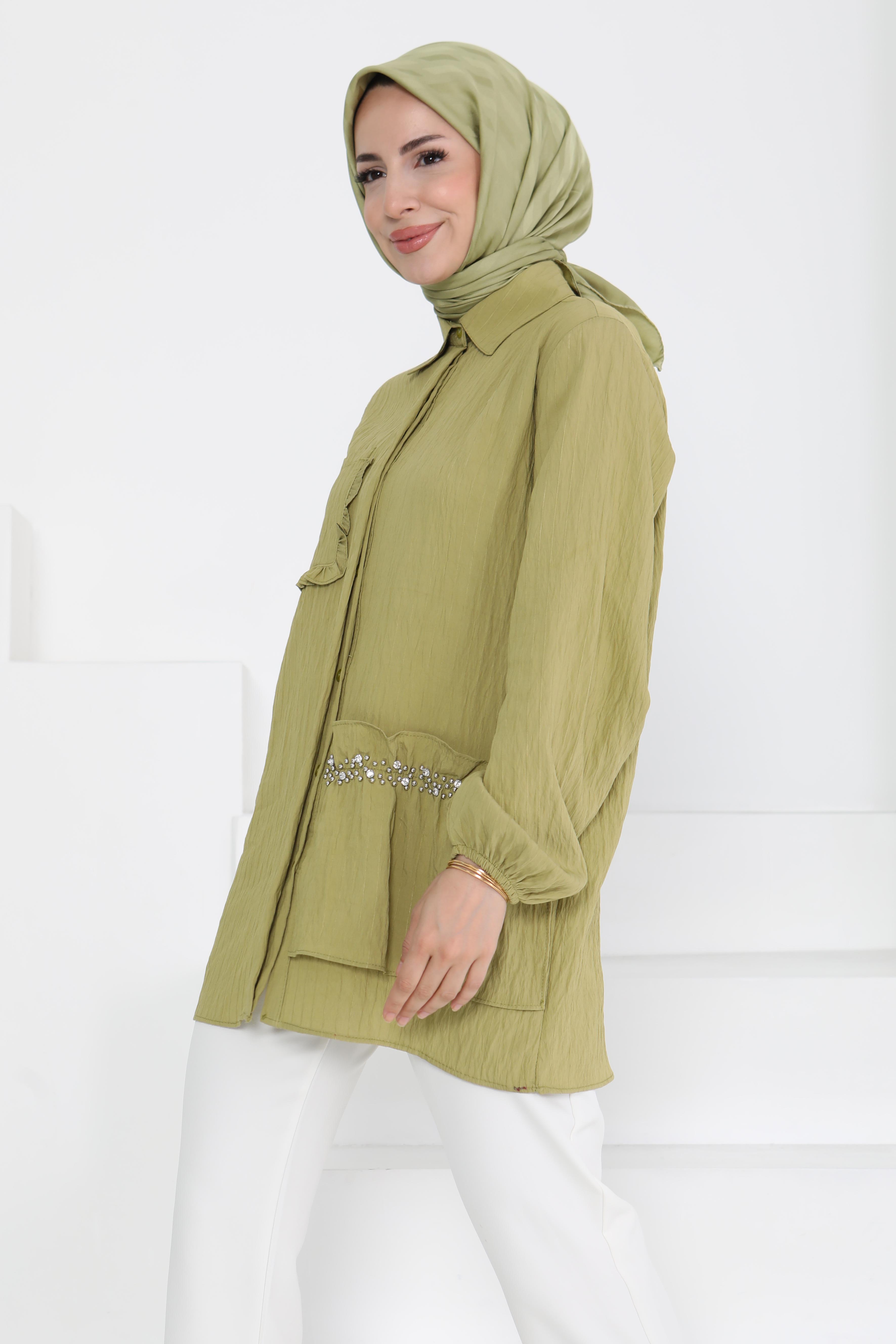 Cep Taş Detaylı Tunik - 27193 - 3