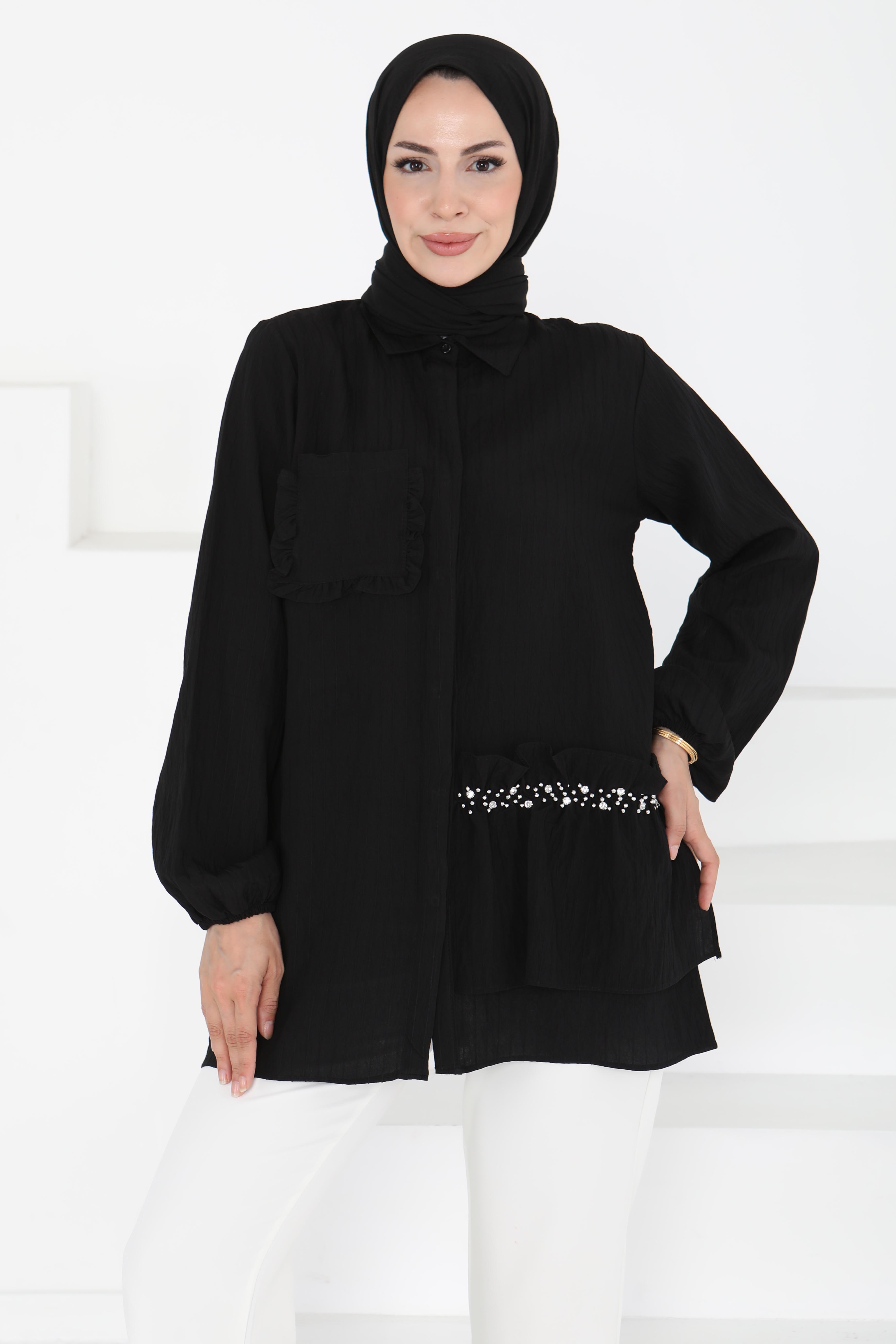 Cep Taş Detaylı Tunik - 27193 - 2