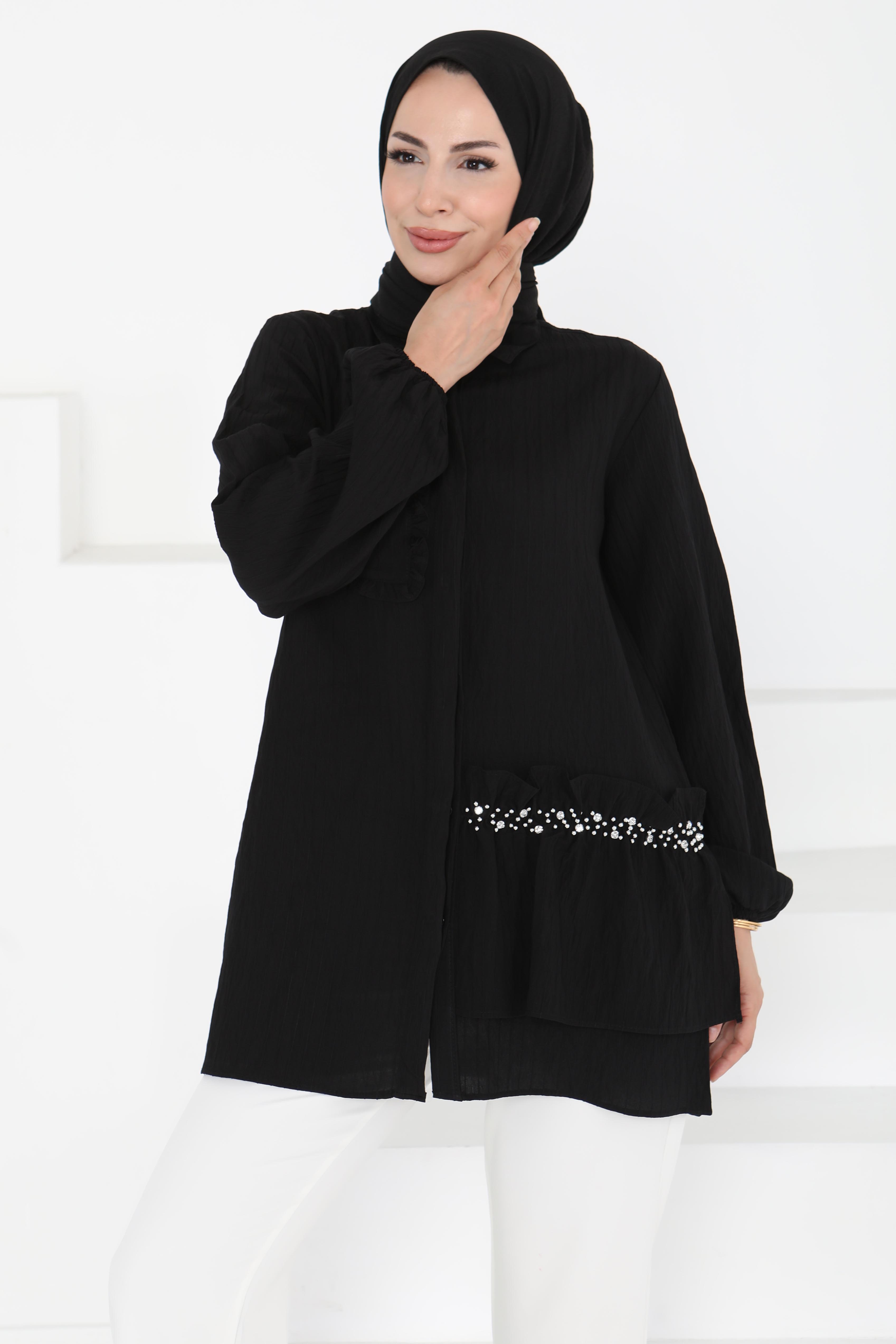 Cep Taş Detaylı Tunik - 27193 - 3