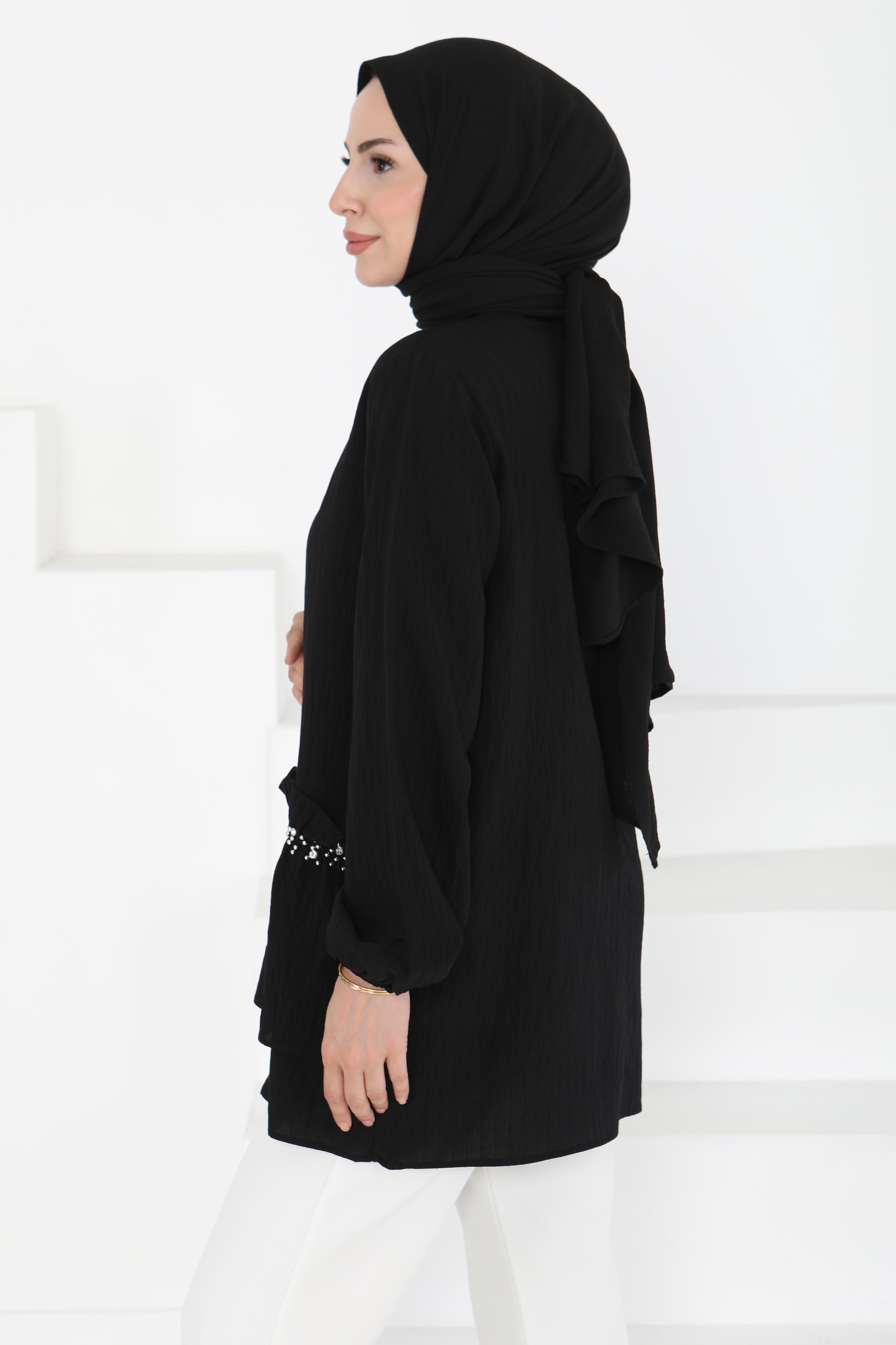 Cep Taş Detaylı Tunik - 27193 - 5