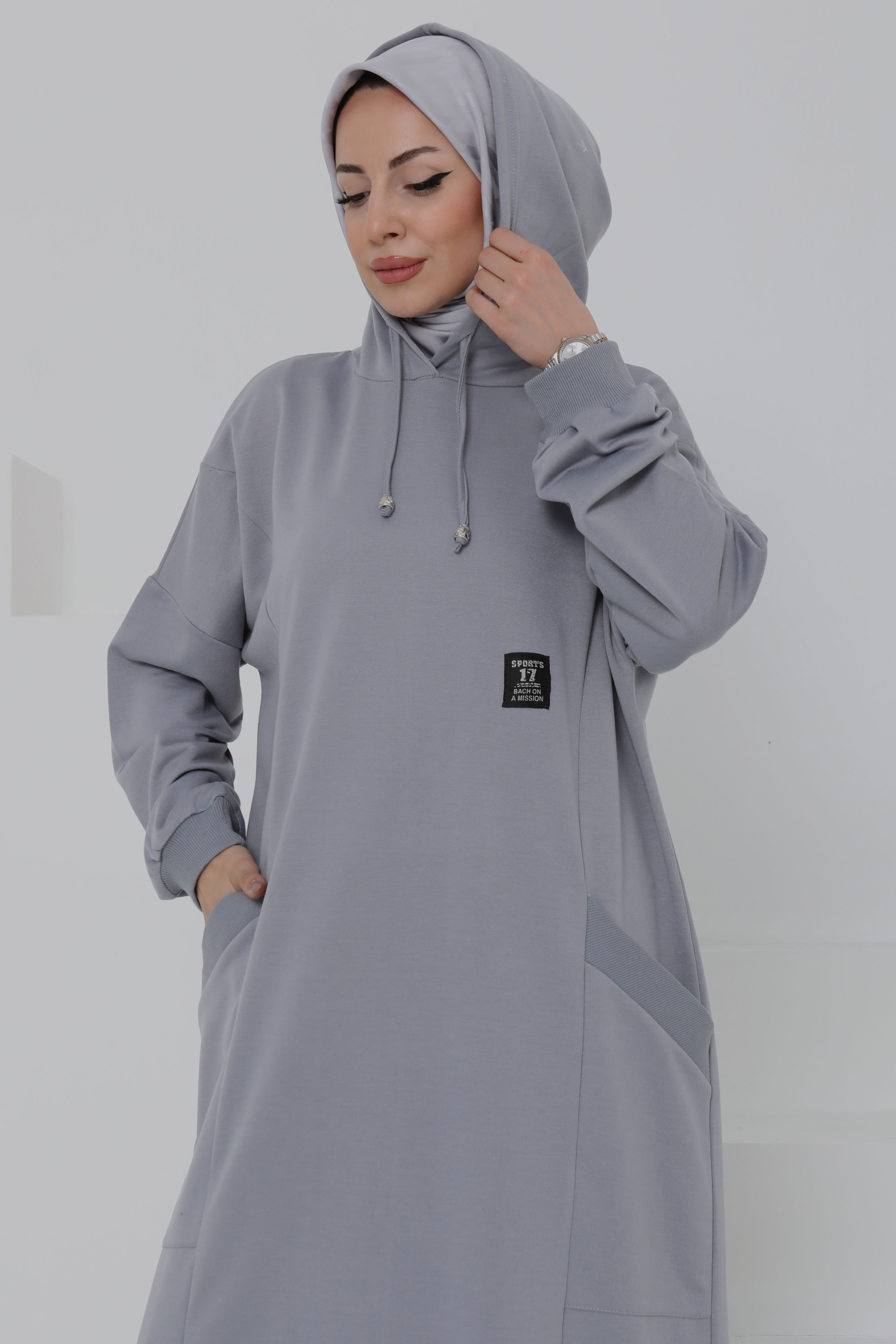 Cepli Armalı Elbise - 27048 - 7