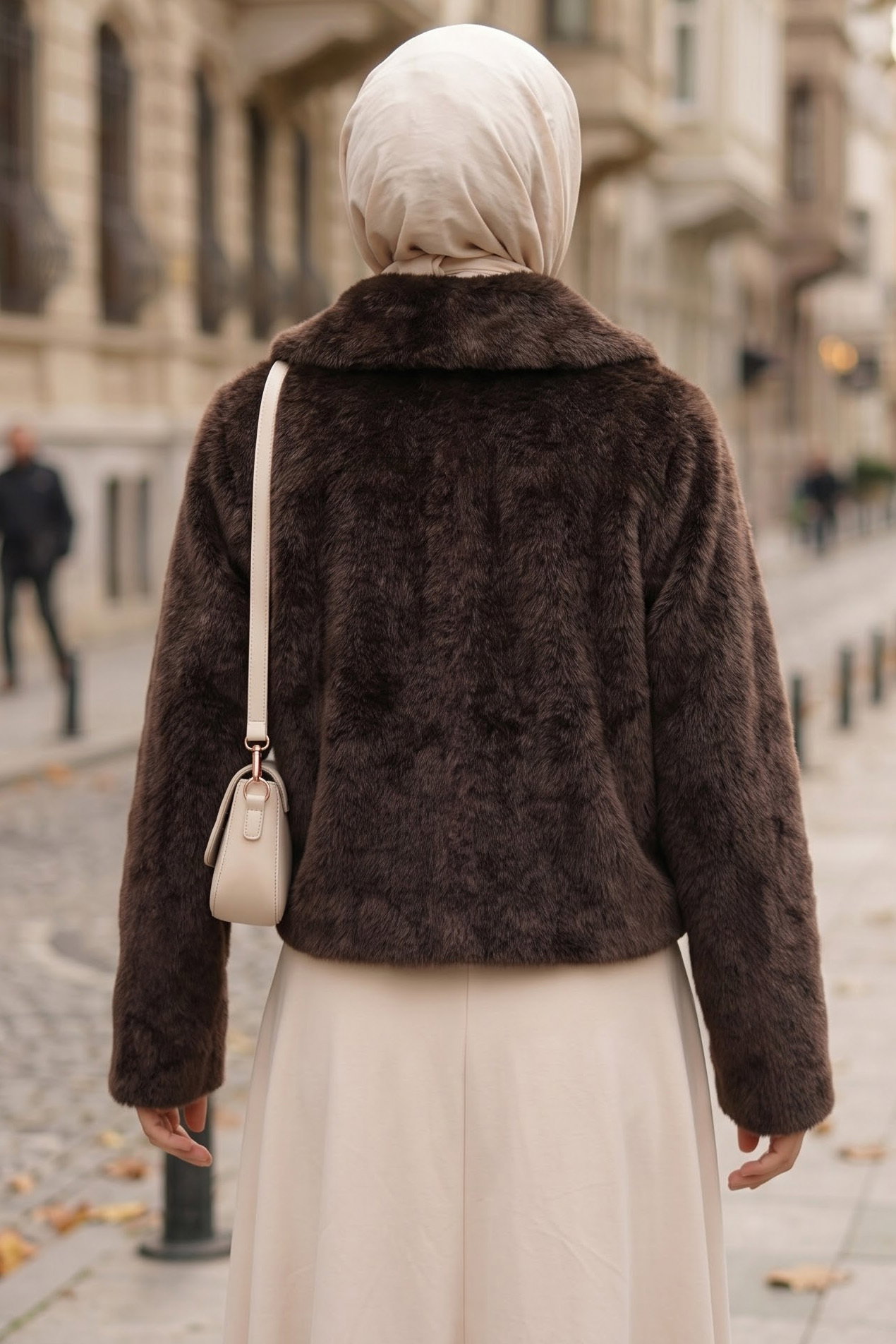 Cepli Foks Kısa Ceket Kahve - 29308-KAHVE - 3
