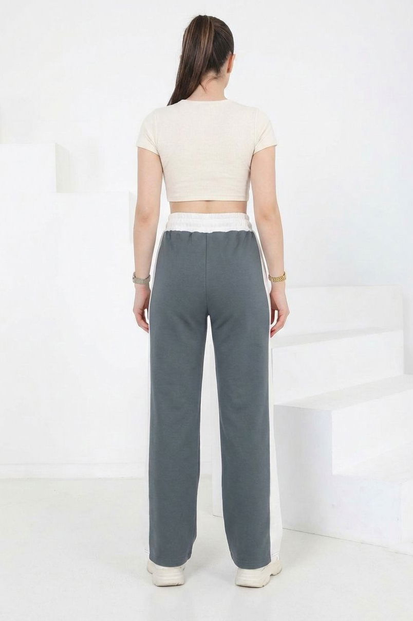 Cepli İki İplik Garnili Pantolon - 2061-FUME - 4
