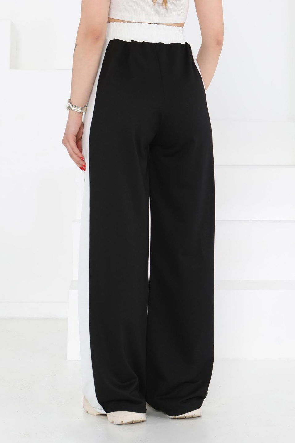 Cepli İki İplik Garnili Pantolon - 2061-SIYAH - 5