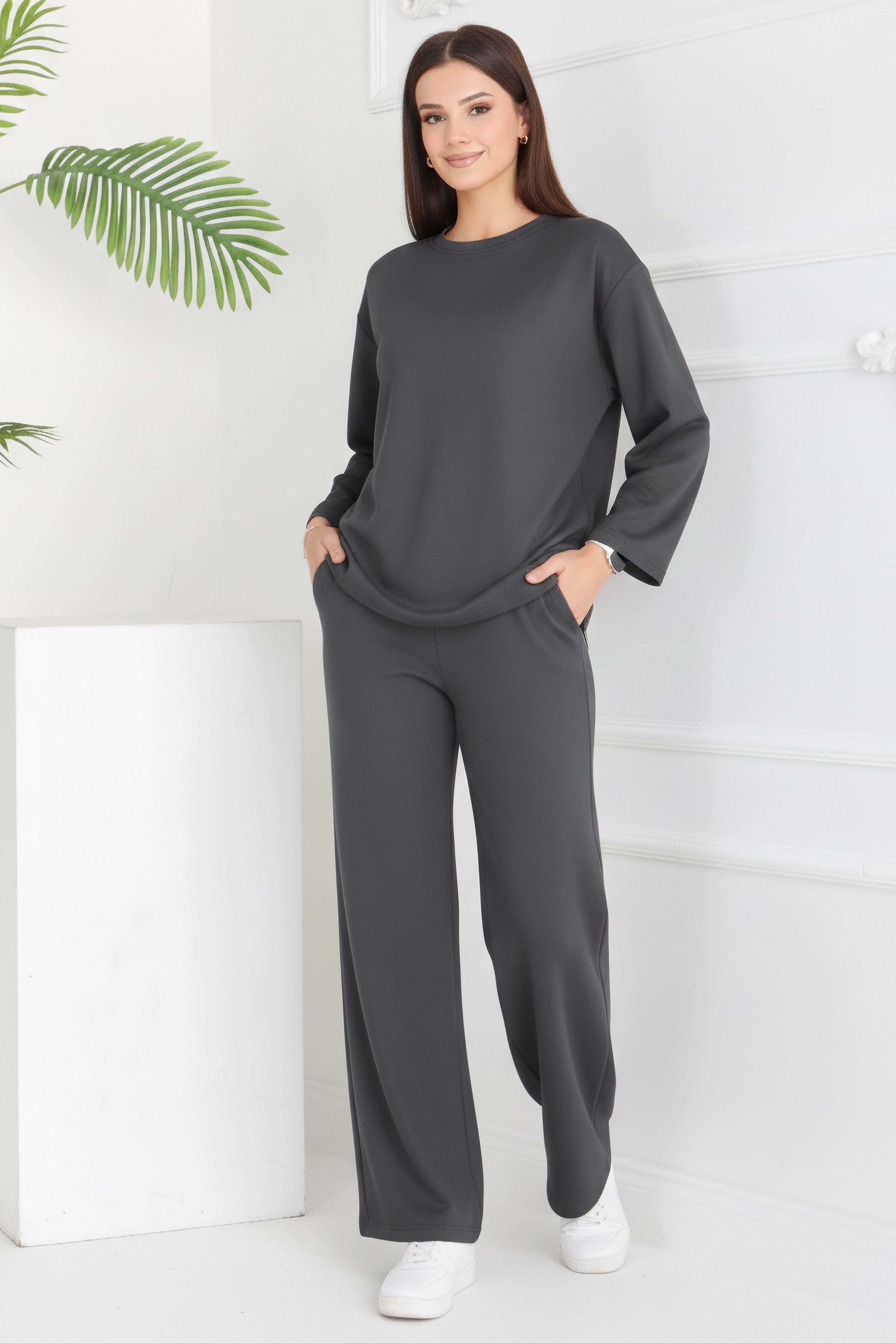 Cepli İki İplik İkili Takım - 2056-FUME - 1