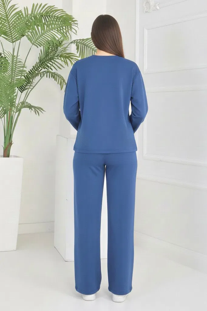 Cepli İki İplik İkili Takım - 2056-INDIGO - TOFİSA