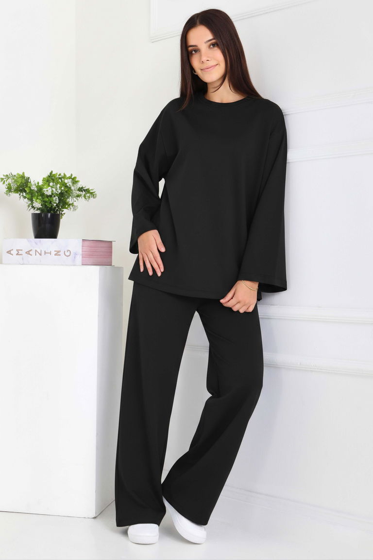 Cepli İki İplik İkili Takım - 2056-SIYAH - TOFİSA