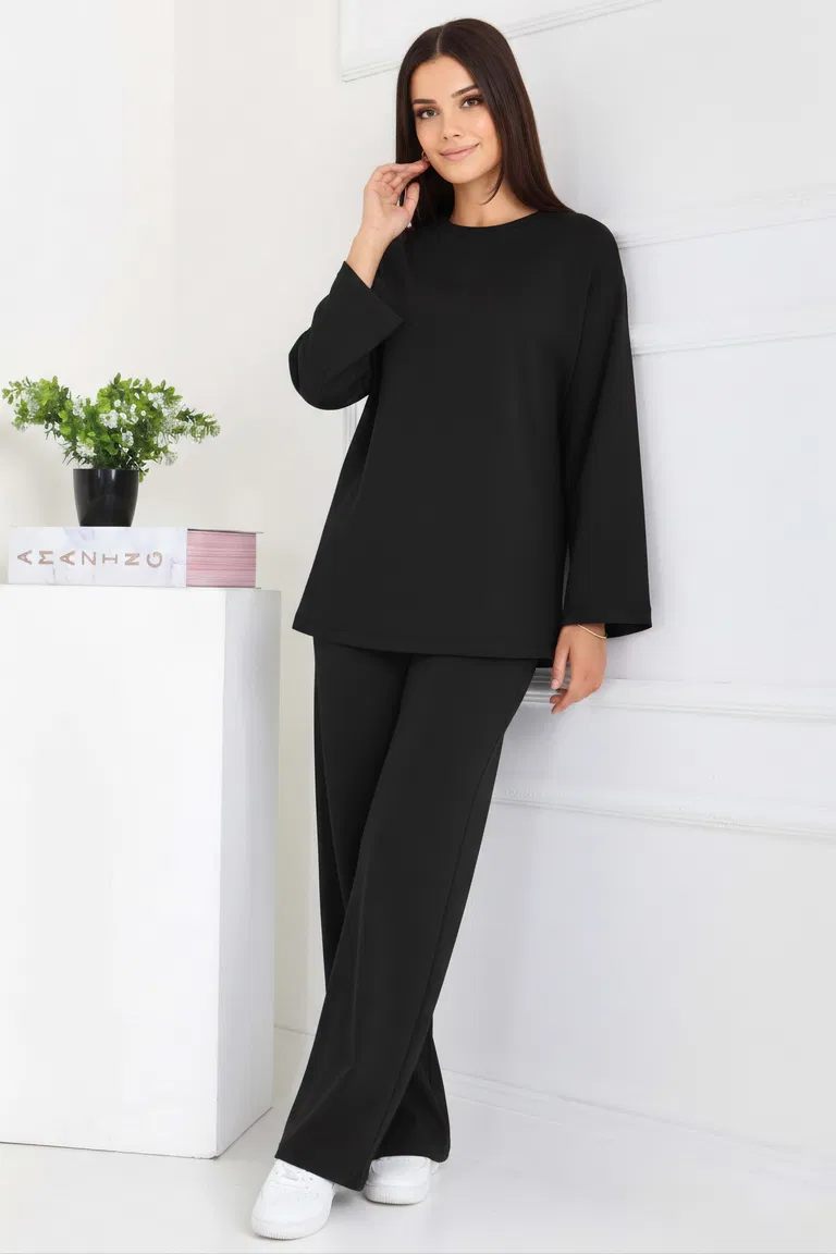 Cepli İki İplik İkili Takım - 2056-SIYAH - TOFİSA