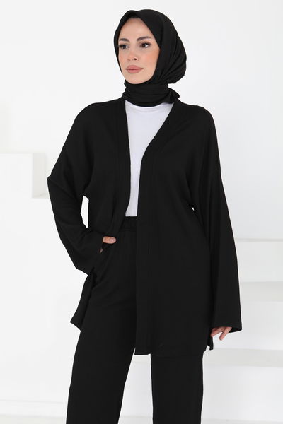 Cepli Kimono Takım Siyah - 27131 