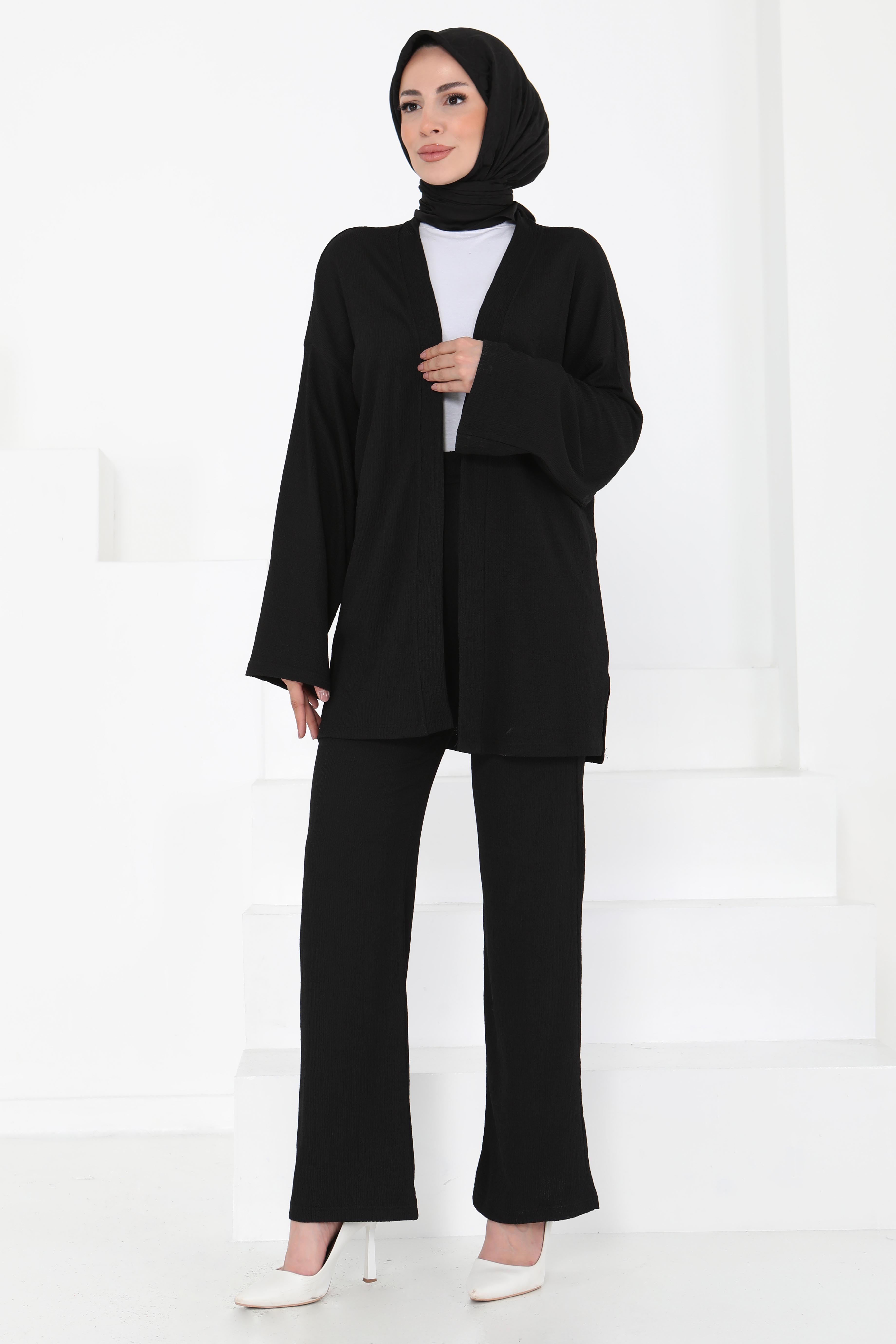 Cepli Kimono Takım Siyah - 27131 - 2