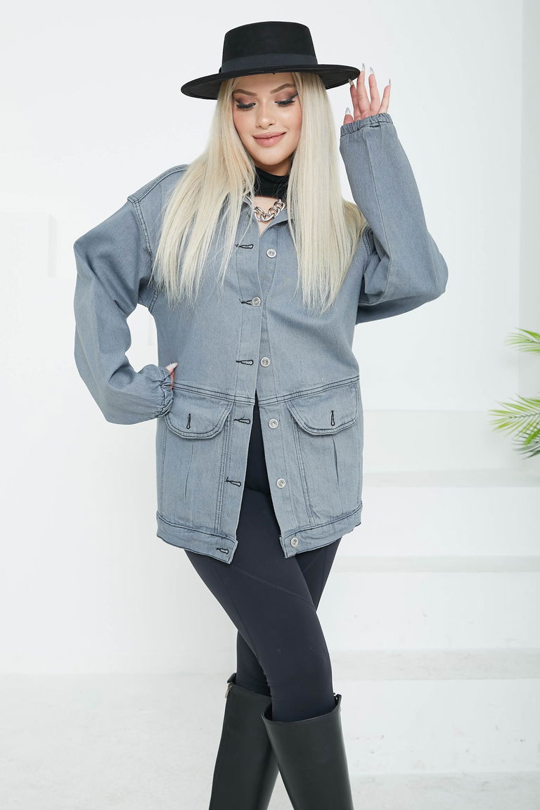 Cepli Kot Ceket Gri - 26578 - TOFİSA