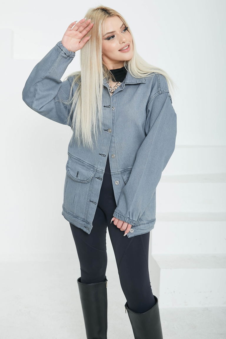 Cepli Kot Ceket Gri - 26578 - TOFİSA