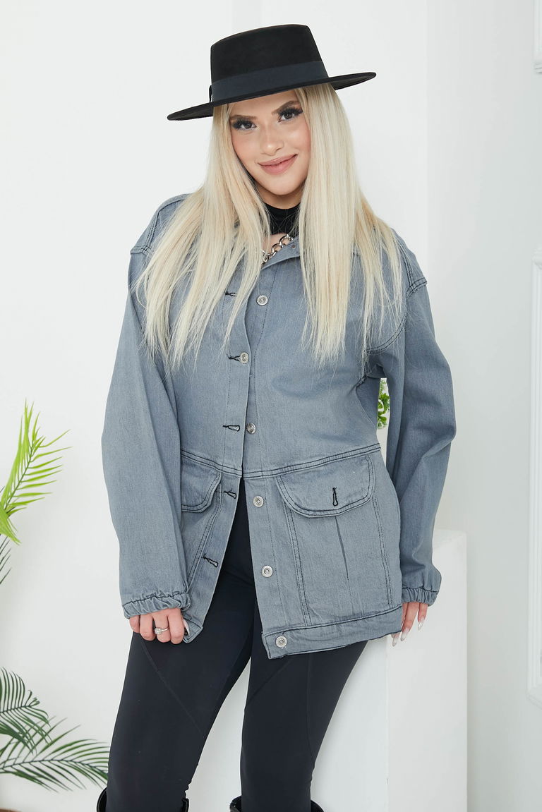 Cepli Kot Ceket Gri - 26578 - TOFİSA