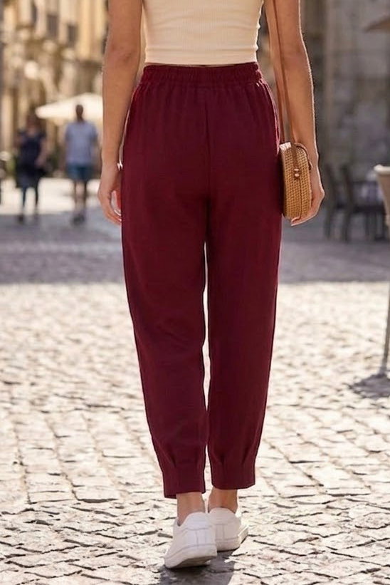 Cepli Oysh Modal Eşofman Altı Bordo - 1351-BORDO - 4