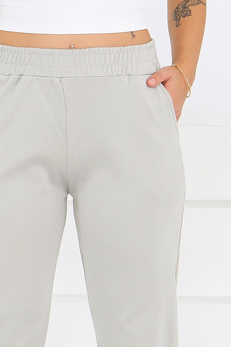 Cepli Paça Lastikli İki İplik Eşofman Altı - 27675-TAS - TOFİSA