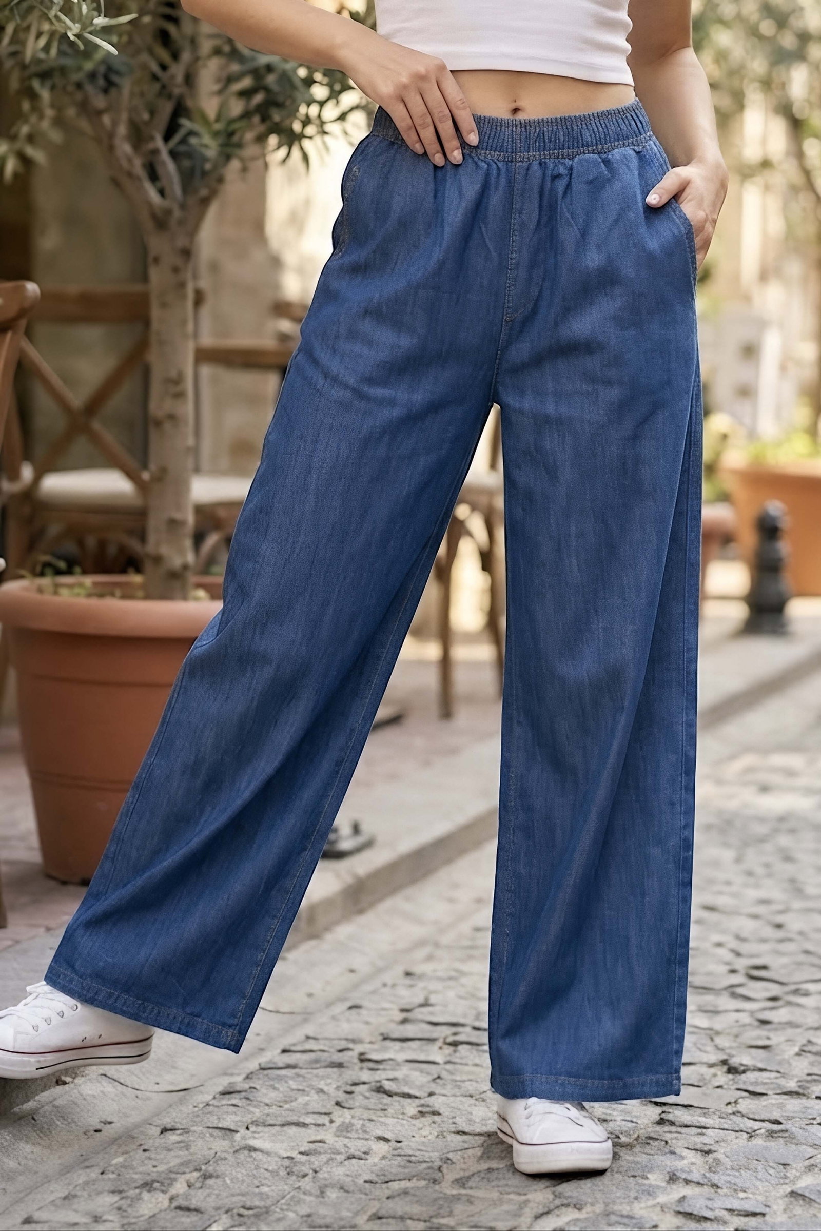 Cepli Tensel Pantolon Mavi - 29099-MAVI - 2