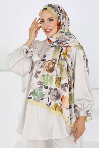 Çiçek Desenli Şal - 27594 