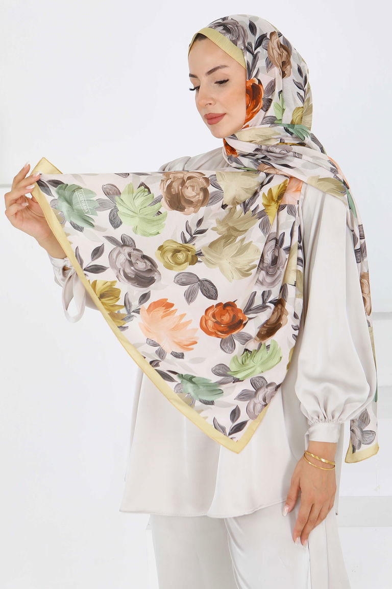 Çiçek Desenli Şal - 27594 - TOFİSA