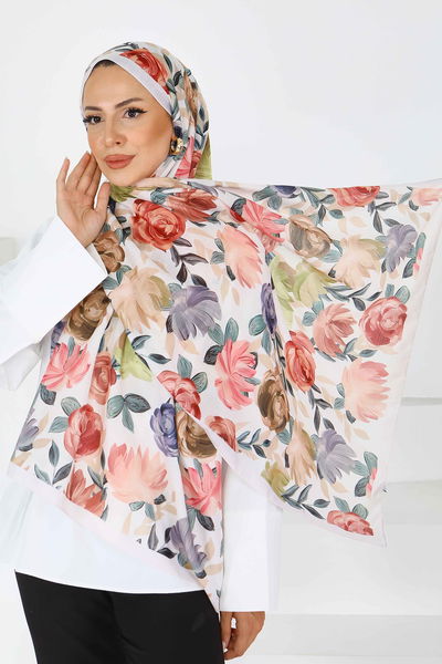 Çiçek Desenli Şal - 27594 