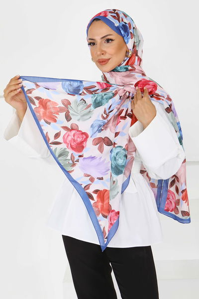 Çiçek Desenli Şal - 27594 