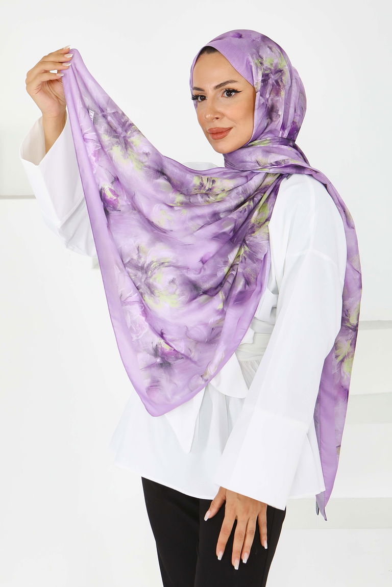 Çiçek Desenli Şal - 27596 - TOFİSA