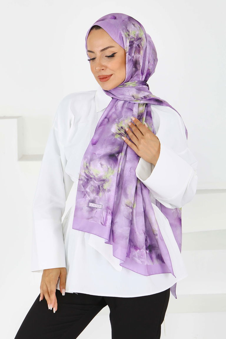 Çiçek Desenli Şal - 27596 - TOFİSA