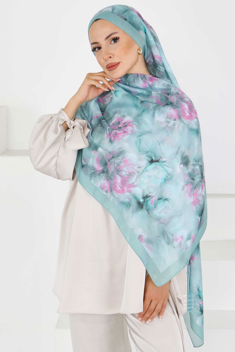 Çiçek Desenli Şal - 27596 - TOFİSA