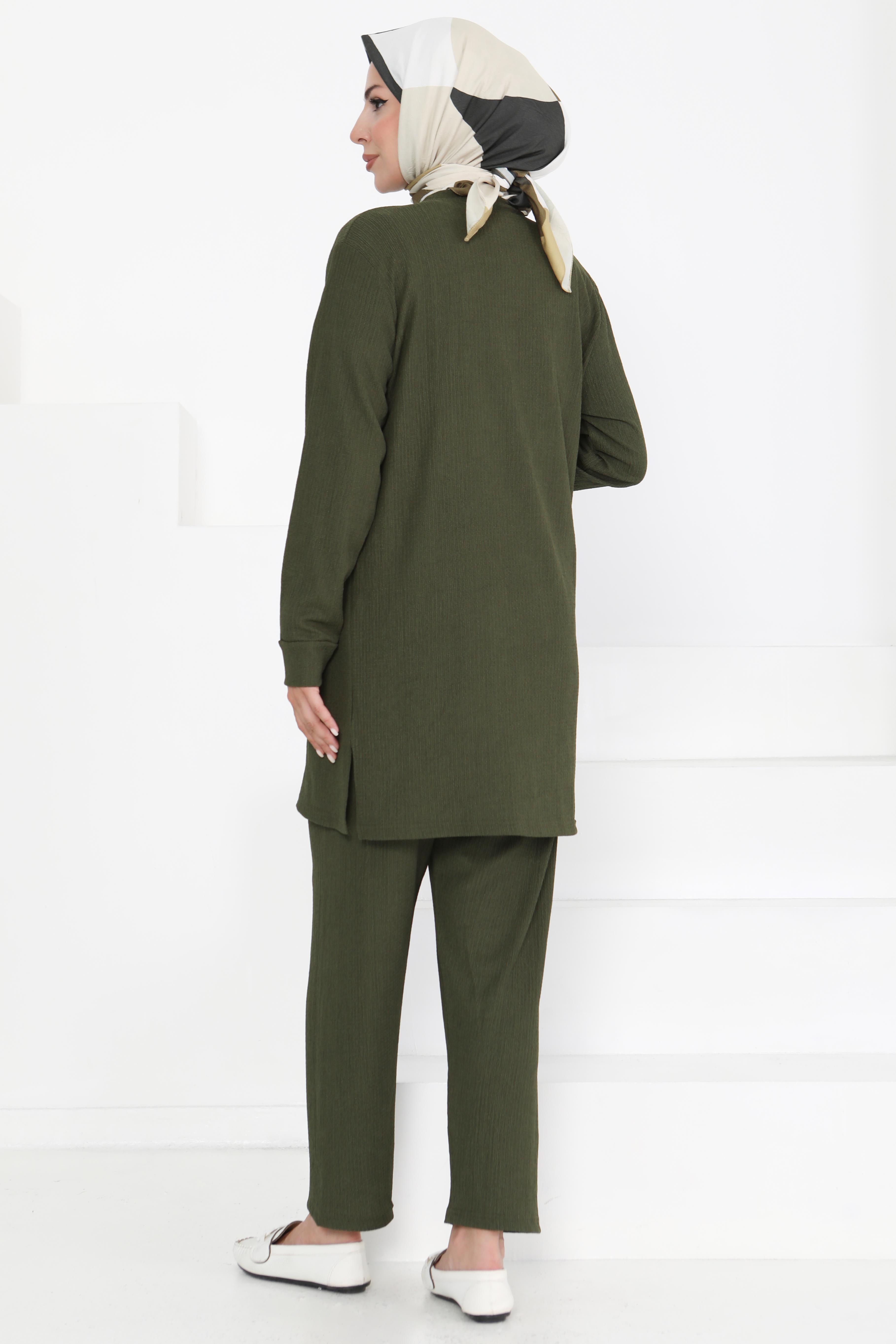 Çiçek Detaylı İkili Takım - 27371 - 5