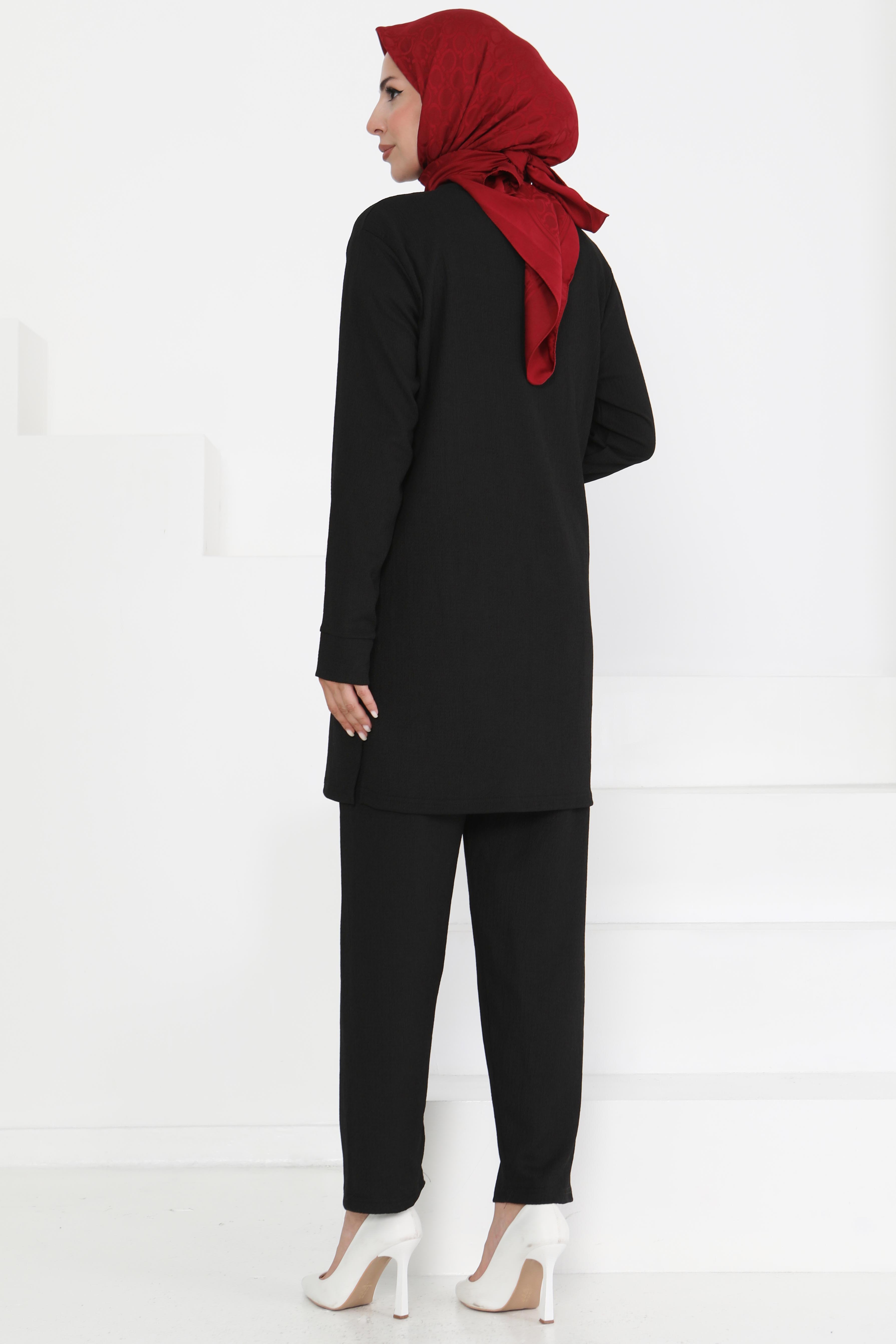 Çiçek Detaylı İkili Takım - 27371 - 5