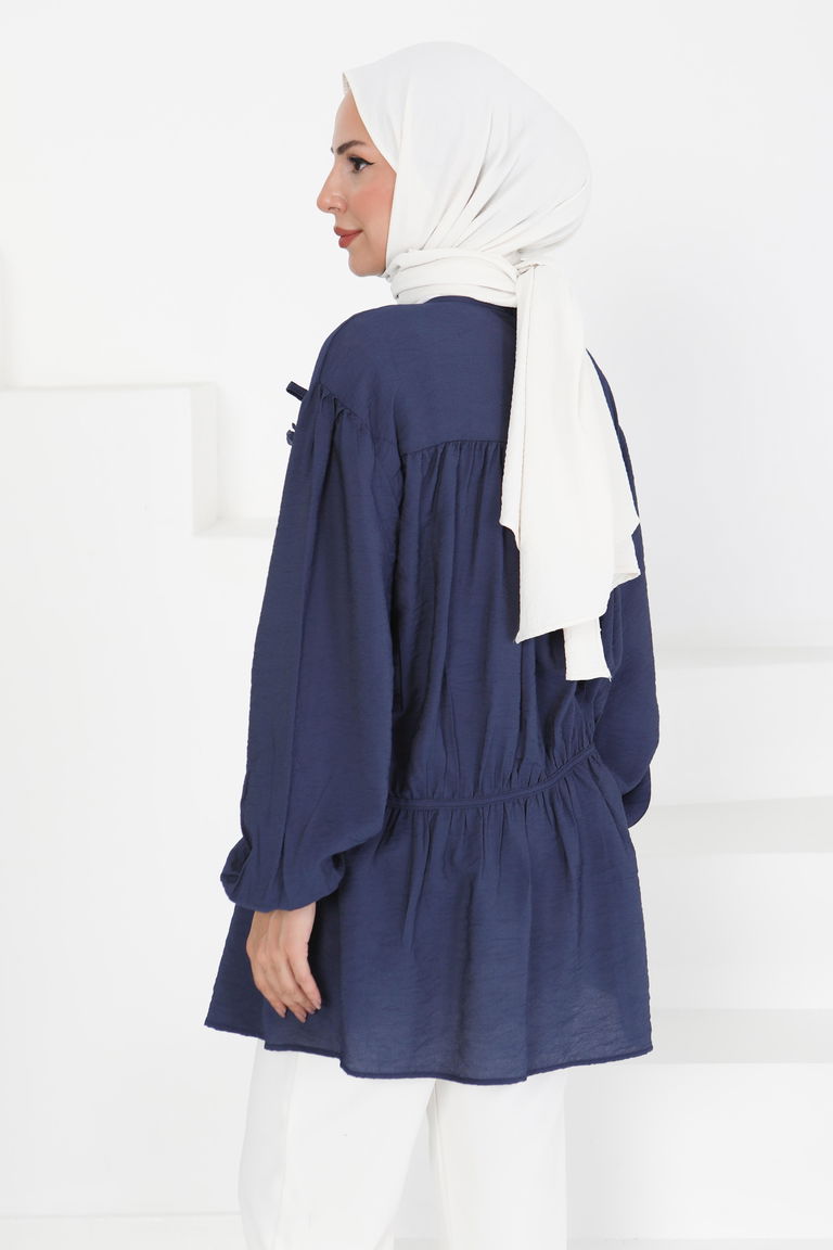 Çiçek İnci Detaylı Tunik - 27273 - TOFİSA