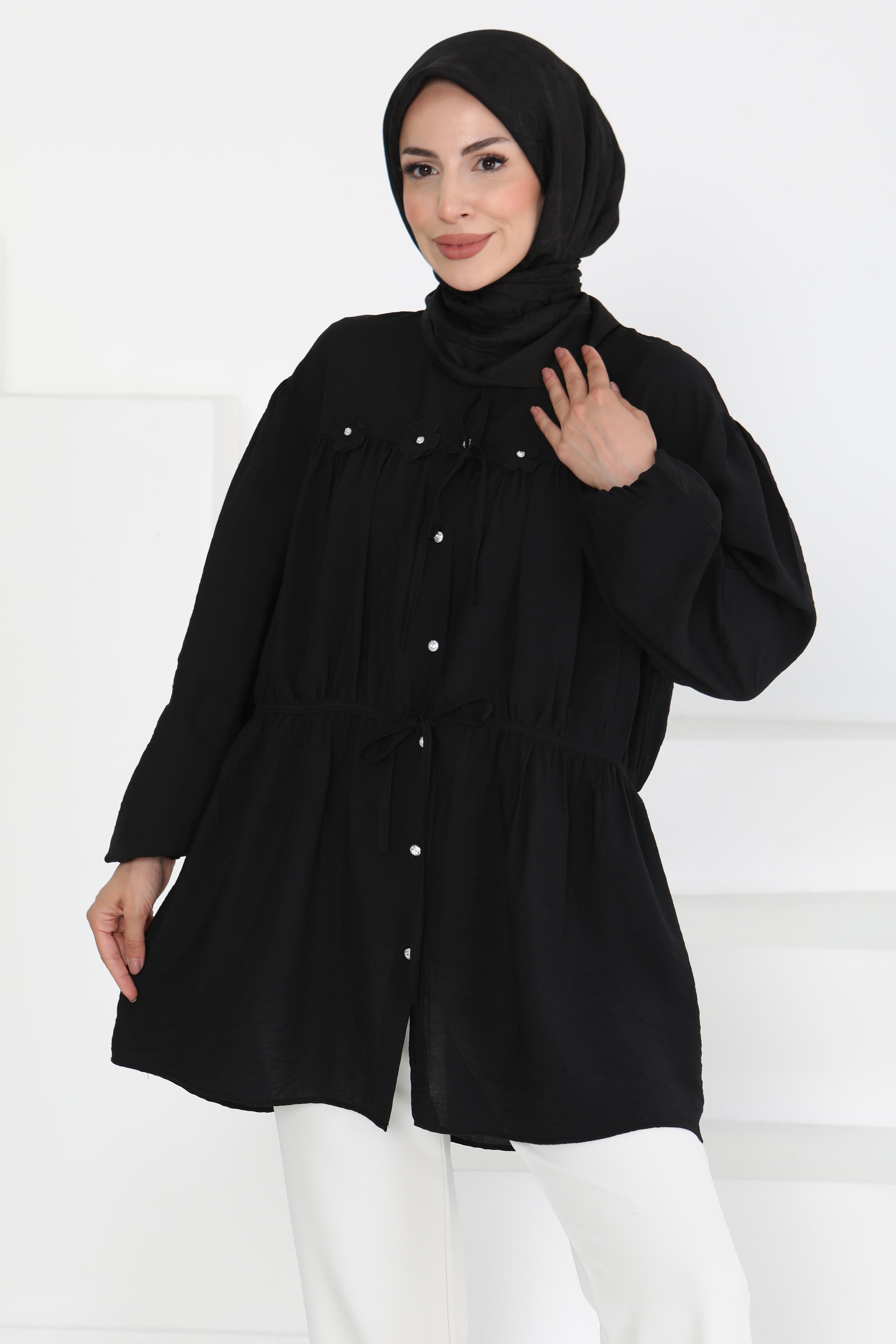 Çiçek İnci Detaylı Tunik - 27273 - 3