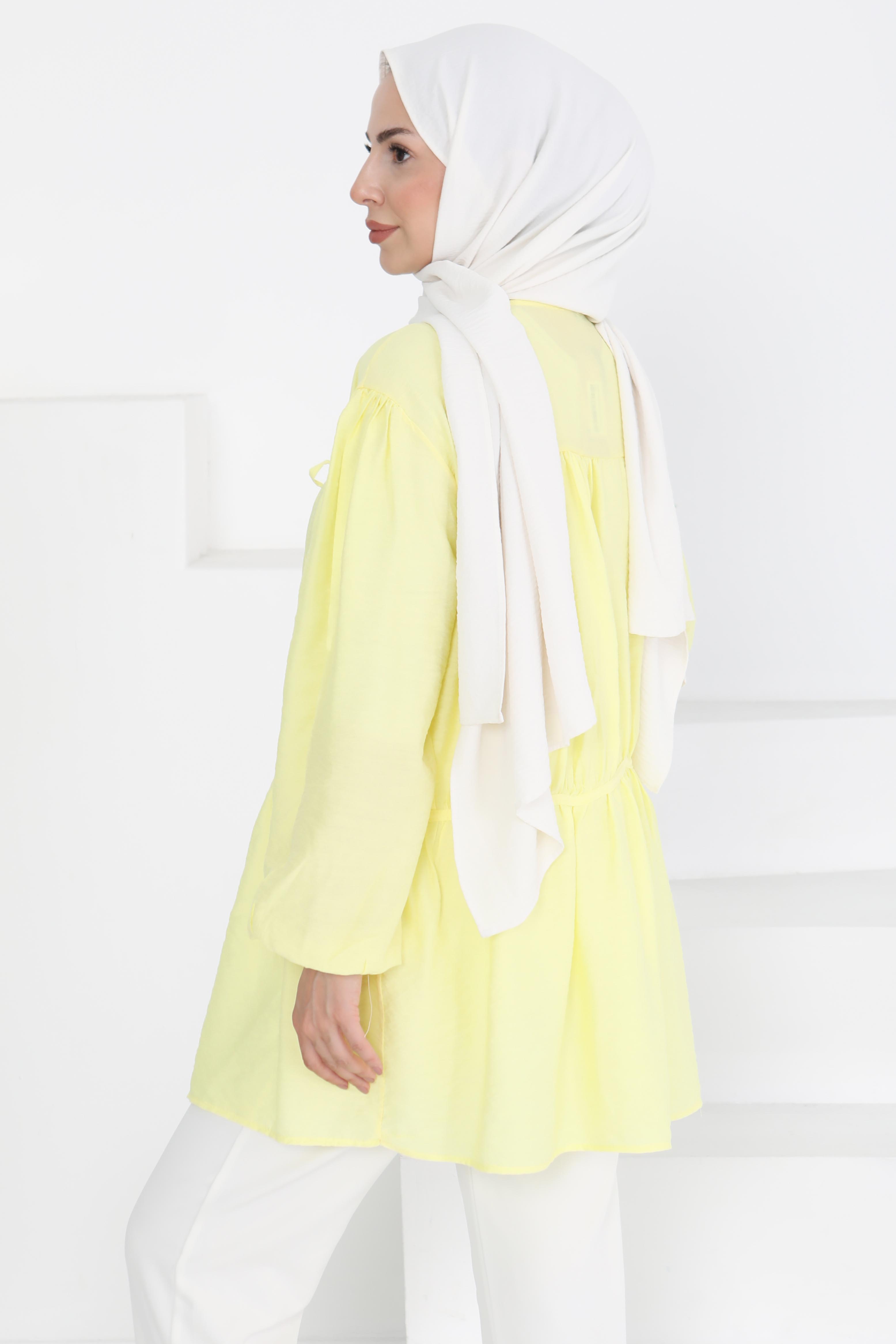 Çiçek İnci Detaylı Tunik Sari - 27273 - 5
