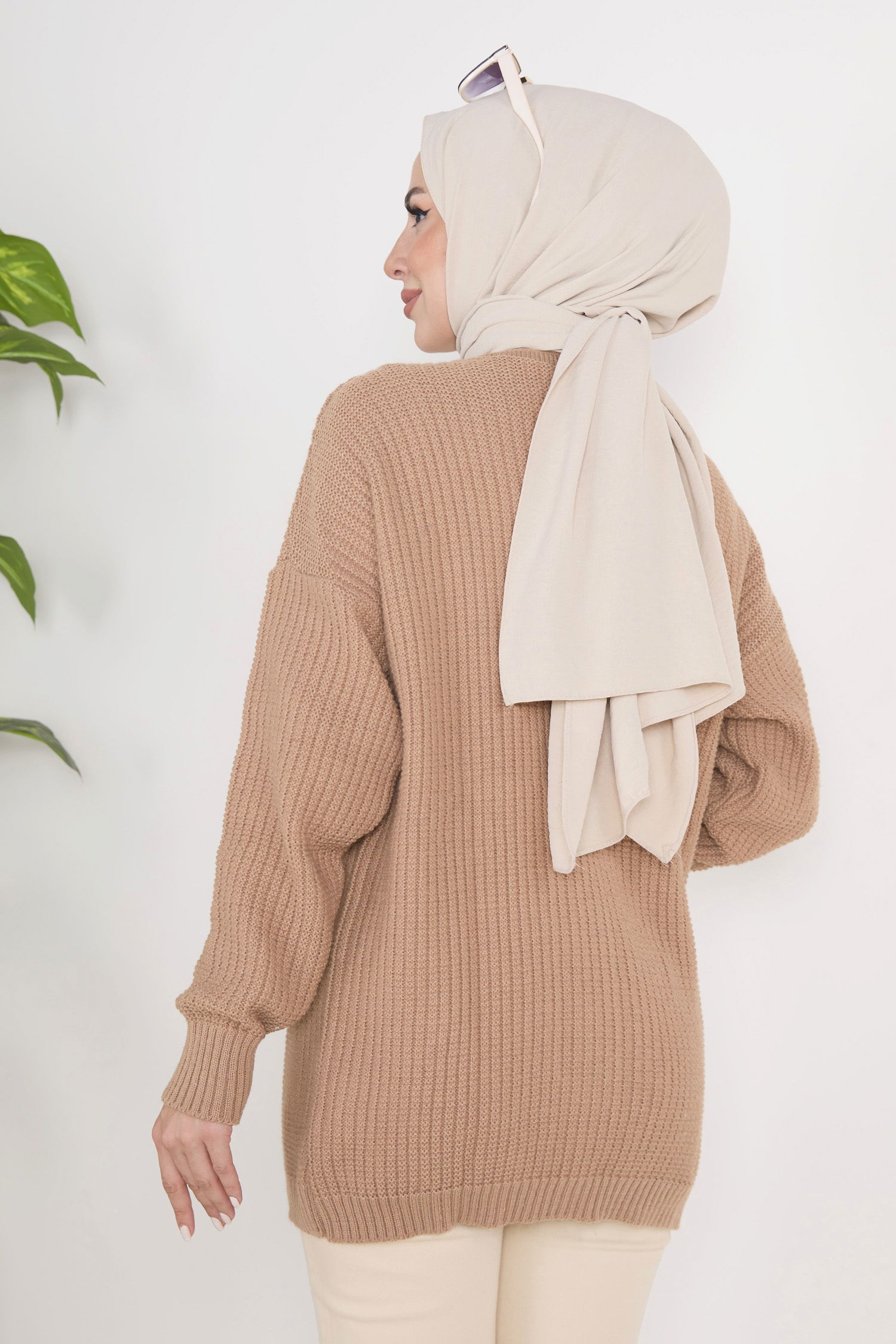 Çiçek Nakış Detaylı Triko Hırka - 27662 - 7