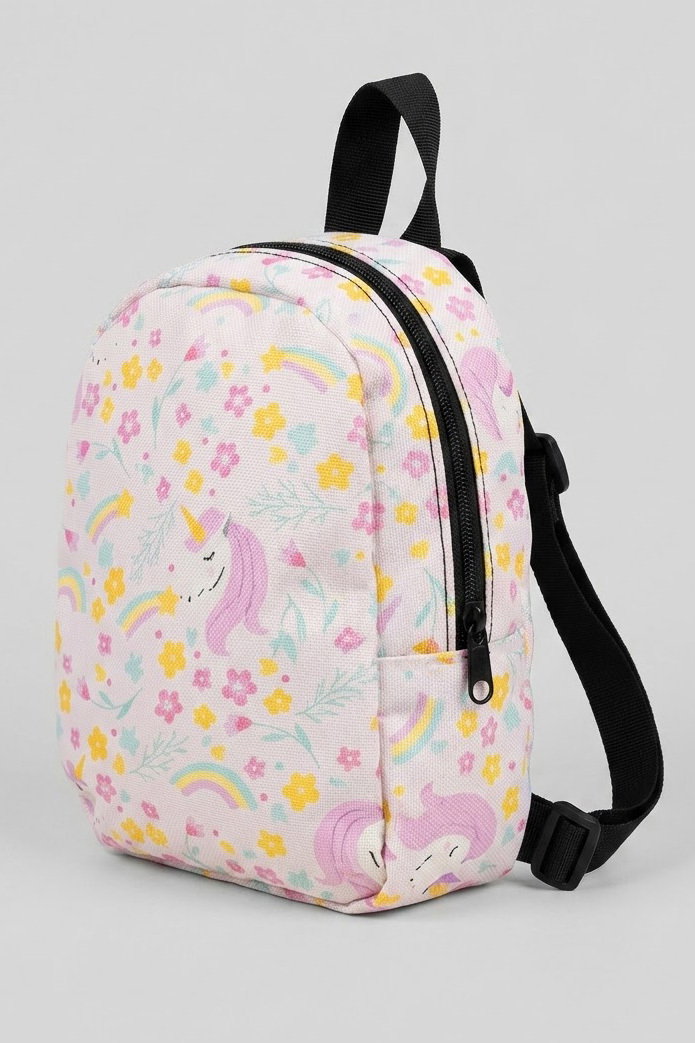 Çiçekli Çocuk Sırt Çantası Pembe - 28604-PEMBE - 1