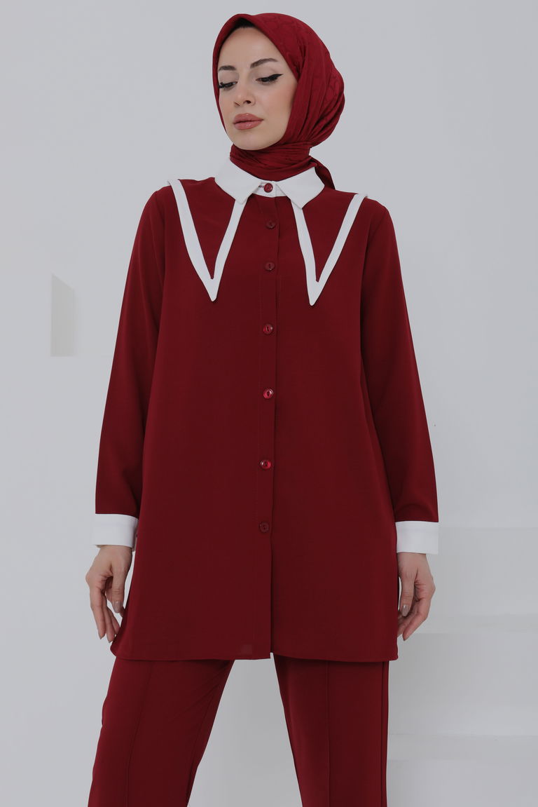 Çift Yakalı Linda Takım - 27020 - TOFİSA