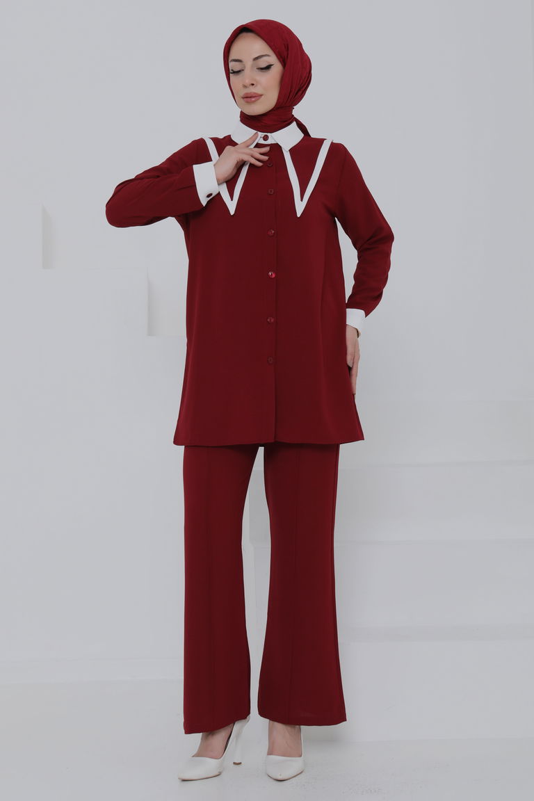 Çift Yakalı Linda Takım - 27020 - TOFİSA