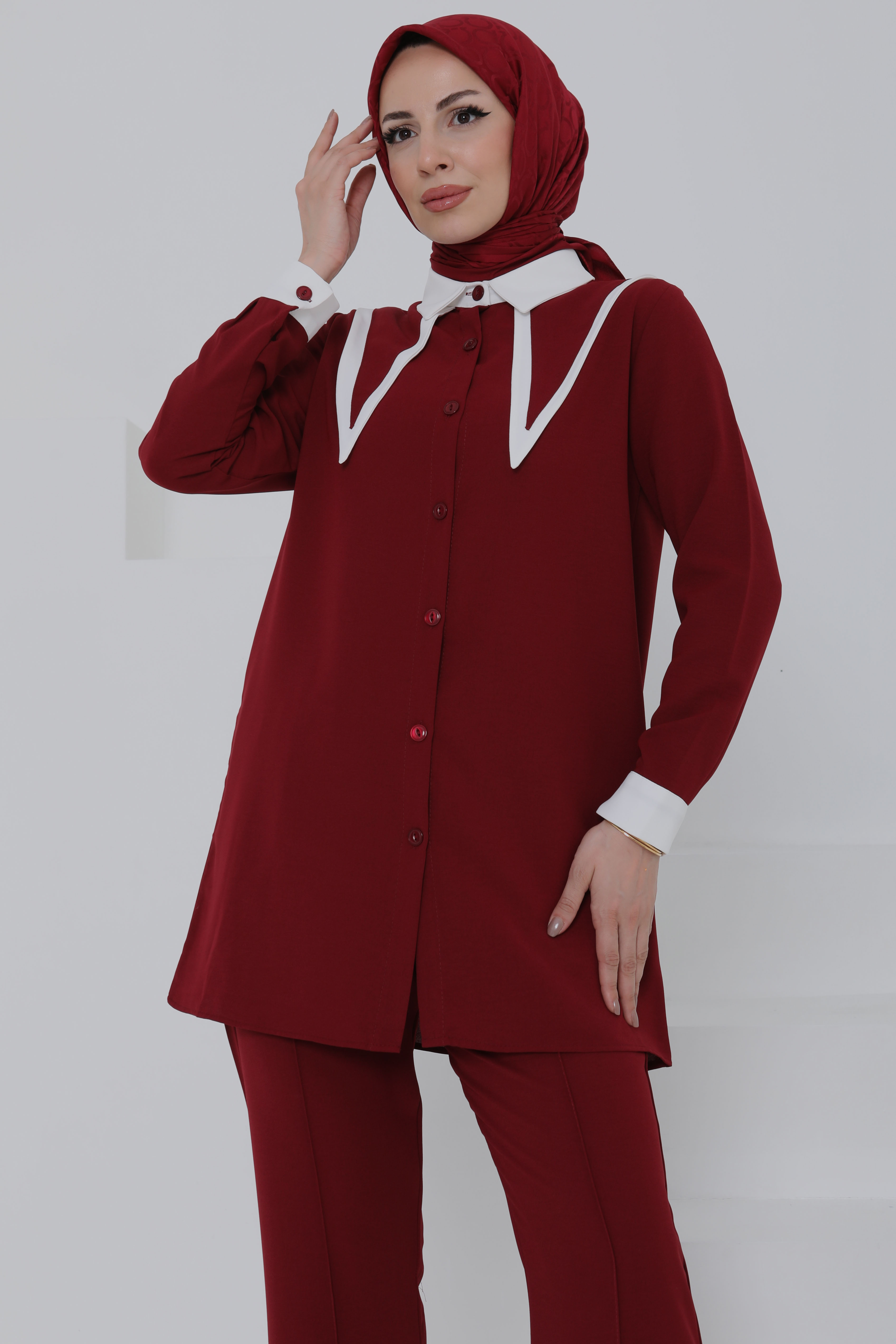 Çift Yakalı Linda Takım - 27020 - 3
