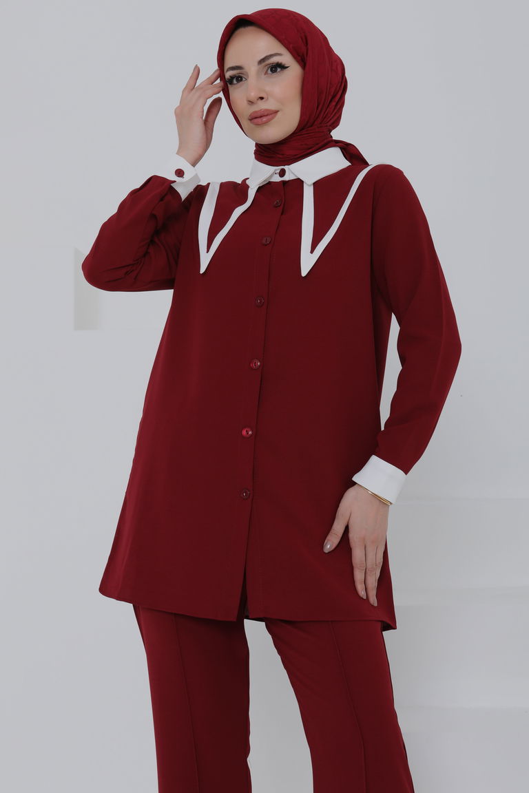 Çift Yakalı Linda Takım - 27020 - TOFİSA