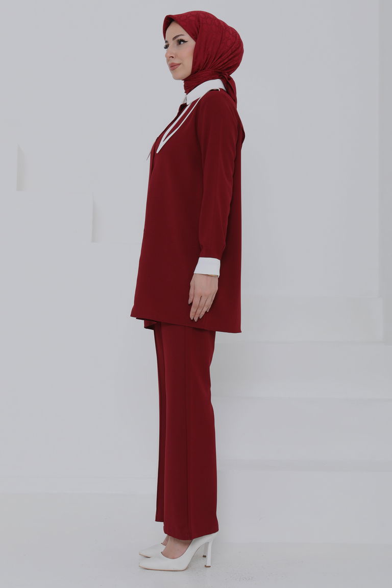 Çift Yakalı Linda Takım - 27020 - TOFİSA