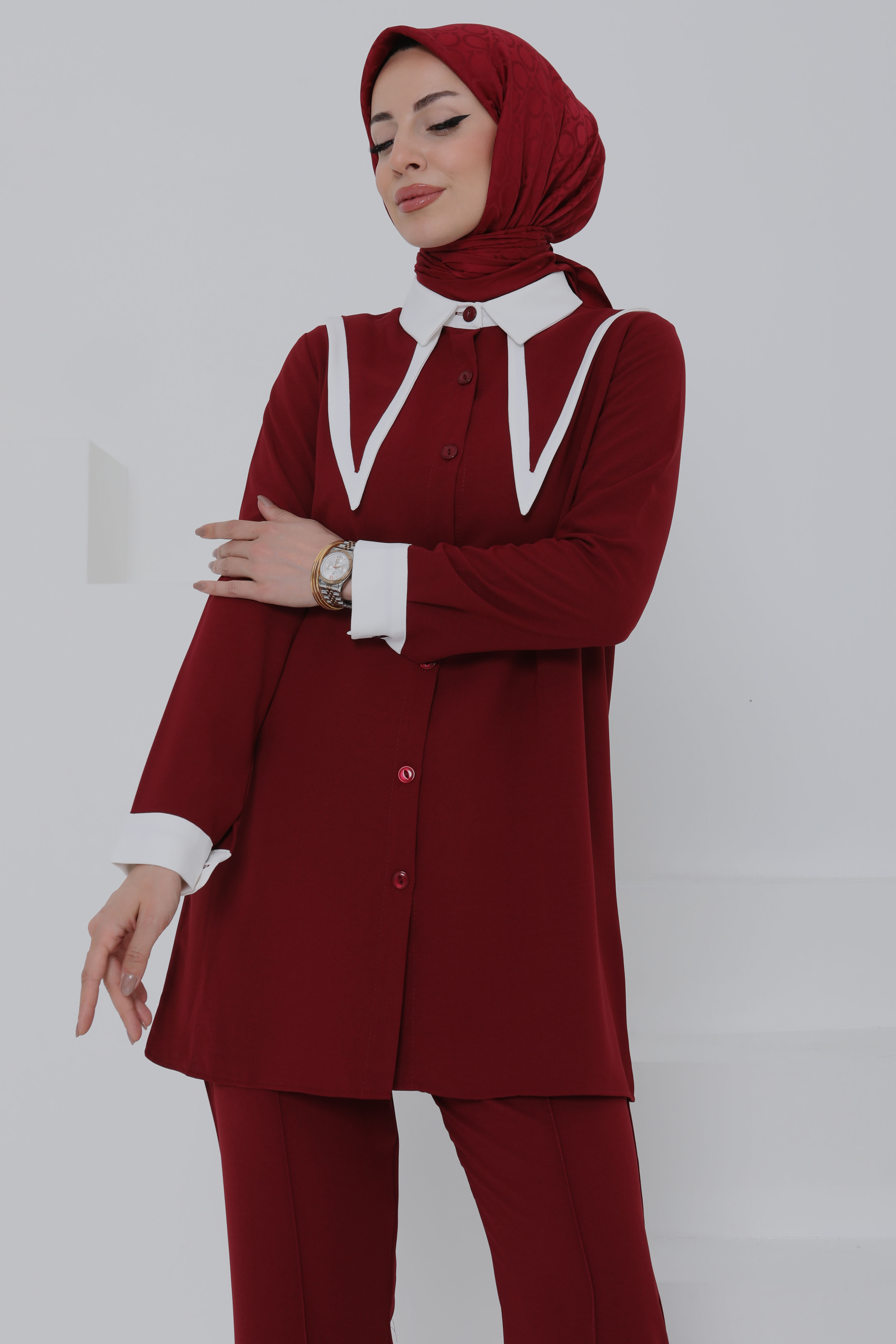 Çift Yakalı Linda Takım - 27020 - 5