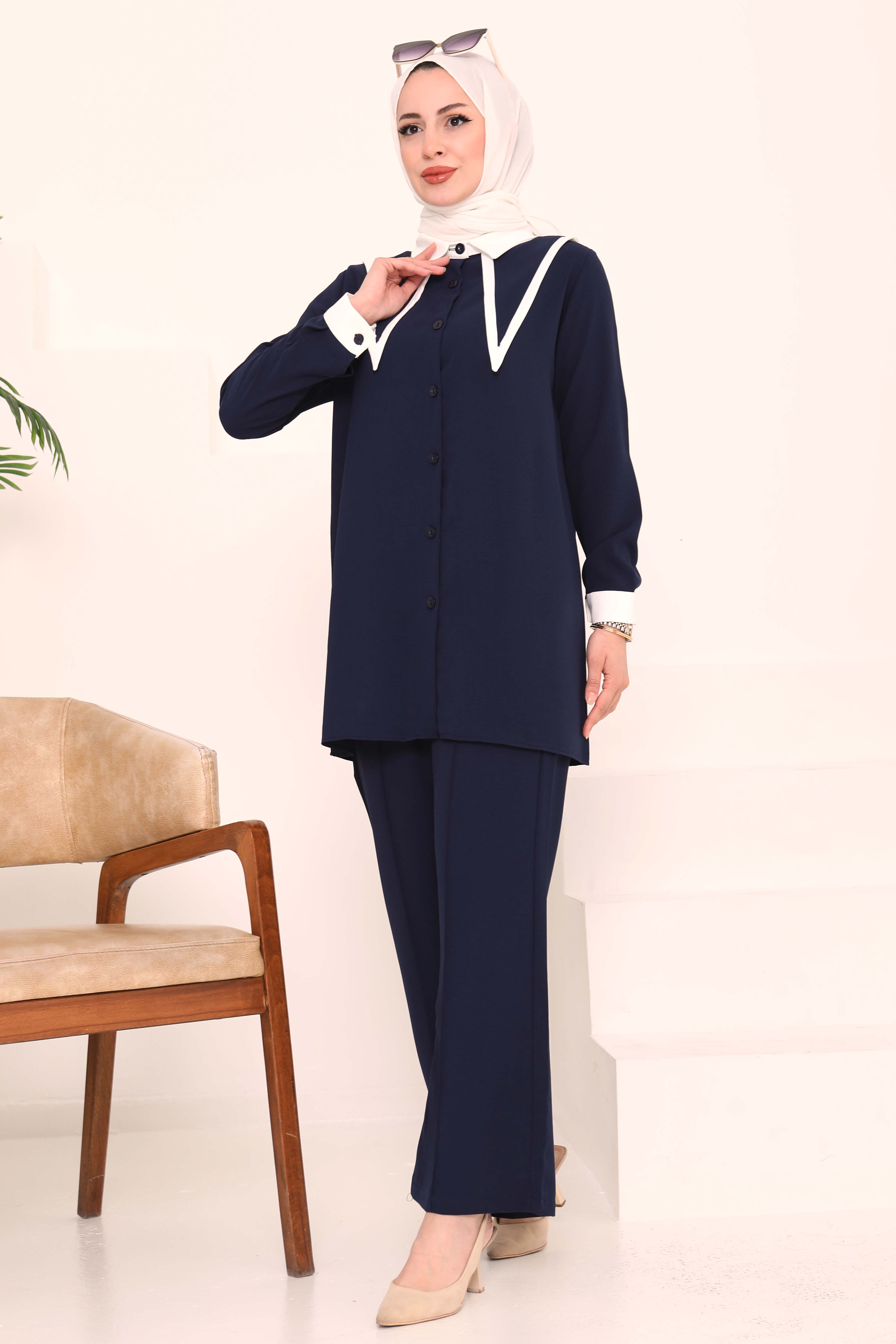 Çift Yakalı Linda Takım - 27020 - 5