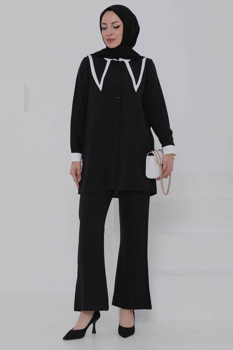 Çift Yakalı Linda Takım - 27020 - TOFİSA